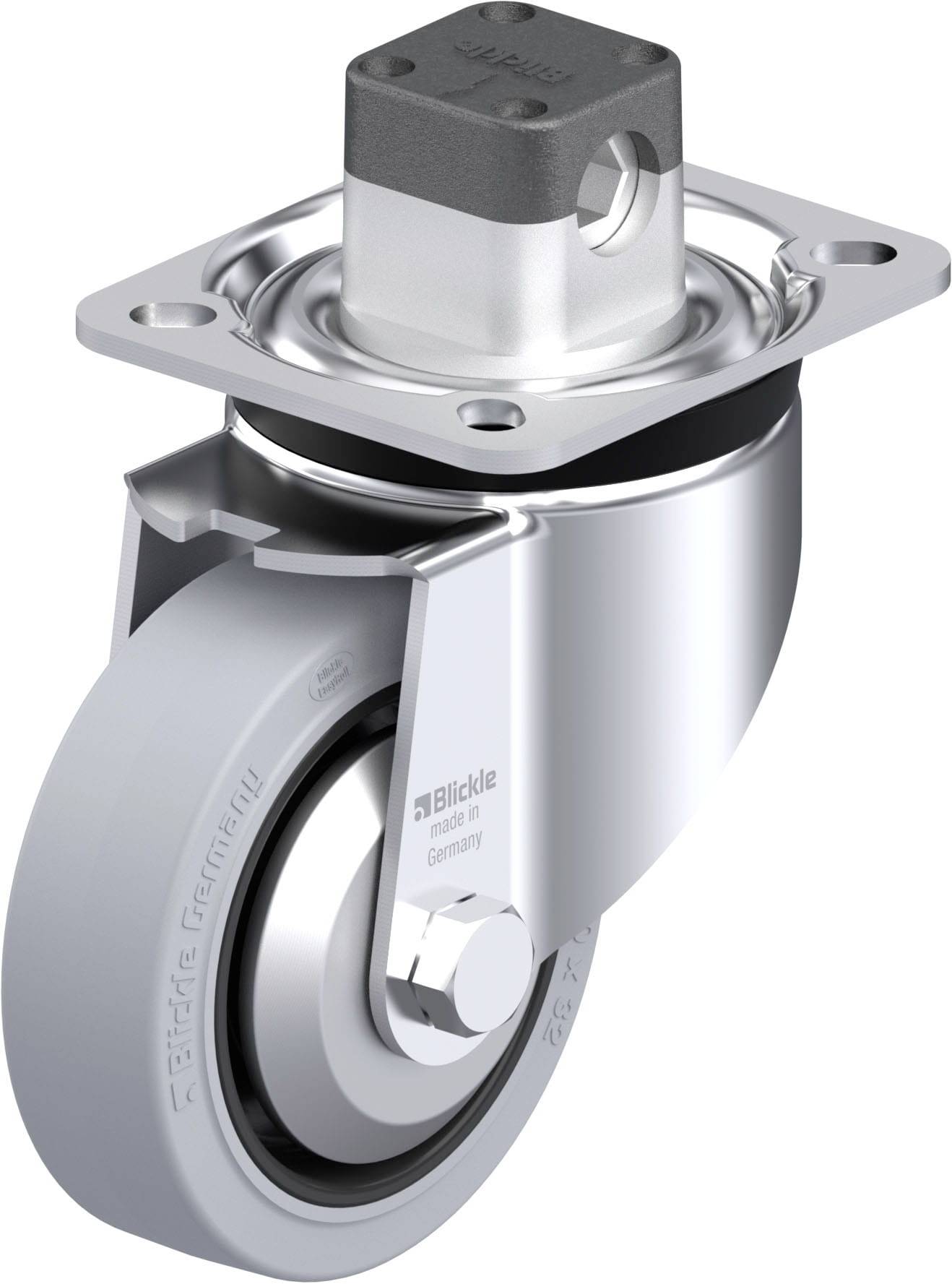 Blickle 850967 LK-POEV 100KAD-1-CS11-SG-FA Acéllemez forgógörgő KerékØ: 100 mm Teherbírás (max.): 200 kg 1 db
