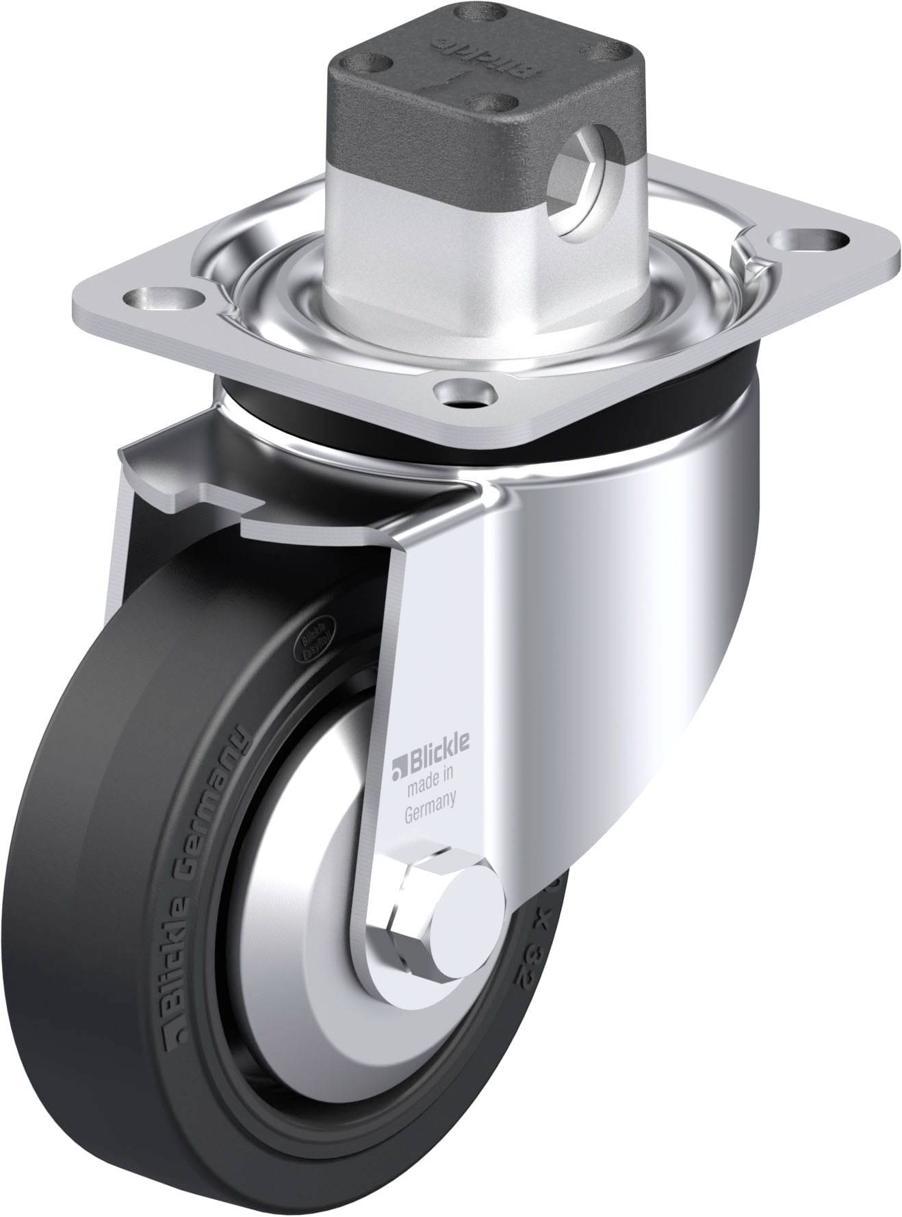 Blickle 850952 LK-POEV 100R-1-CS11-FA Acéllemez forgógörgő KerékØ: 100 mm Teherbírás (max.): 200 kg 1 db