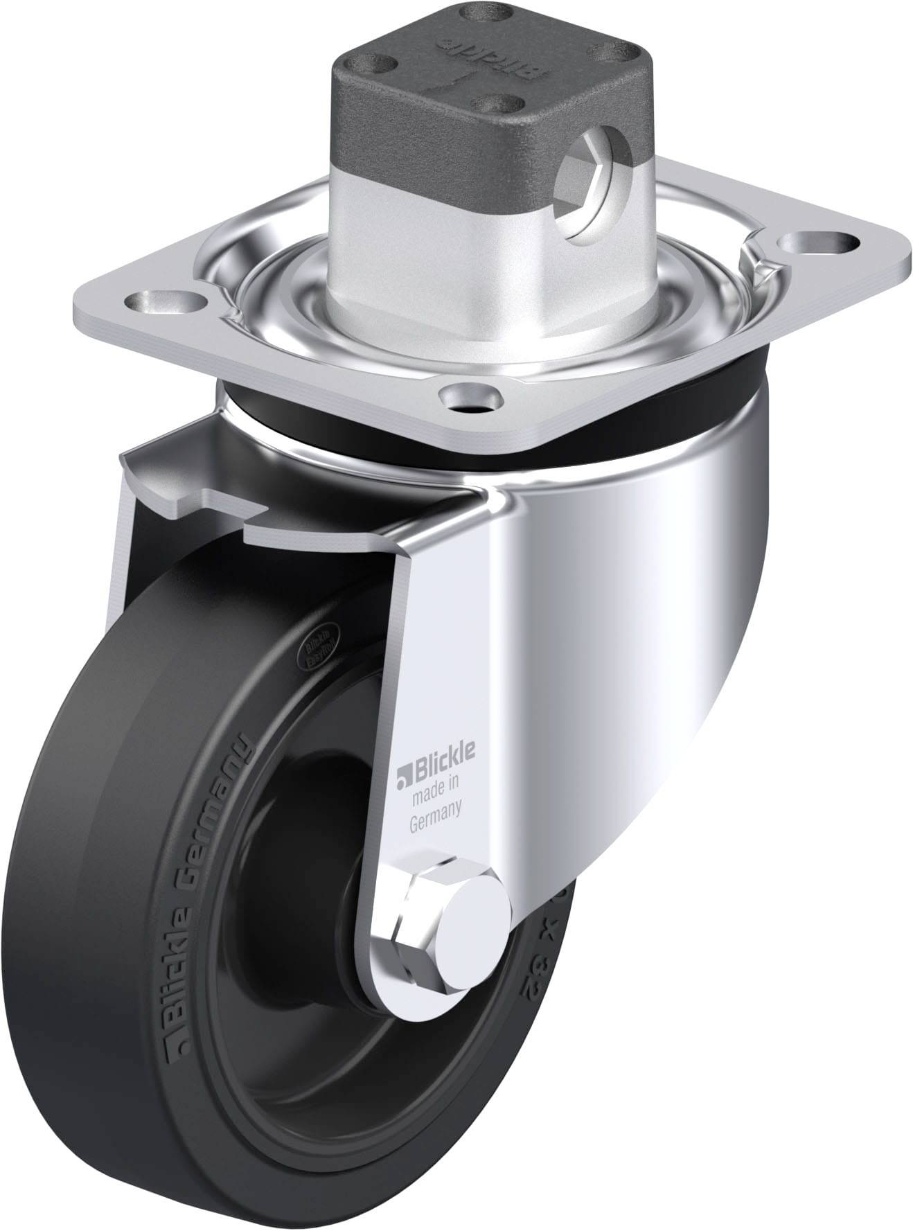 Blickle 850936 LK-POEV 100XR-1-CS11 Acéllemez forgógörgő KerékØ: 100 mm Teherbírás (max.): 200 kg 1 db