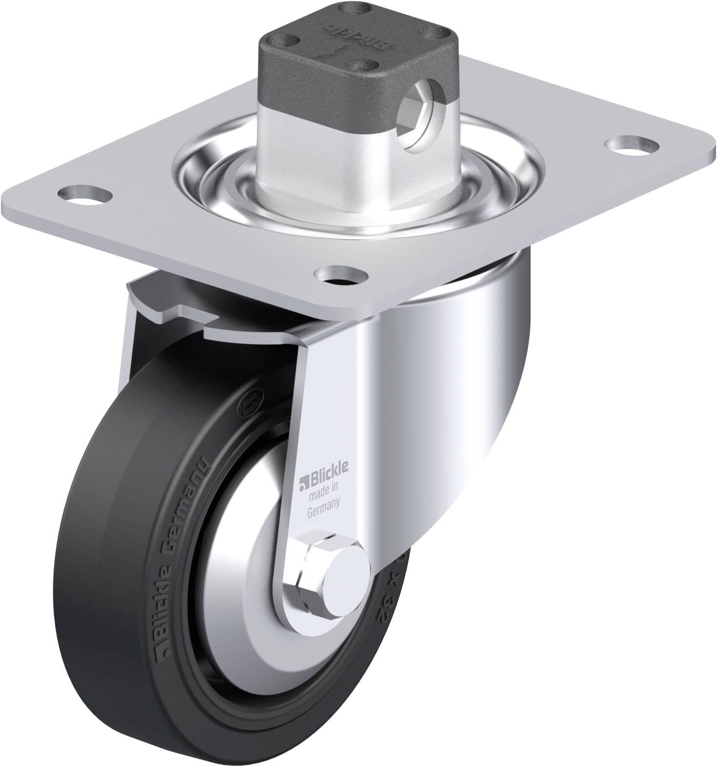 Blickle 851002 LK-POEV 100XR-3-CS11-FA Acéllemez forgógörgő KerékØ: 100 mm Teherbírás (max.): 200 kg 1 db