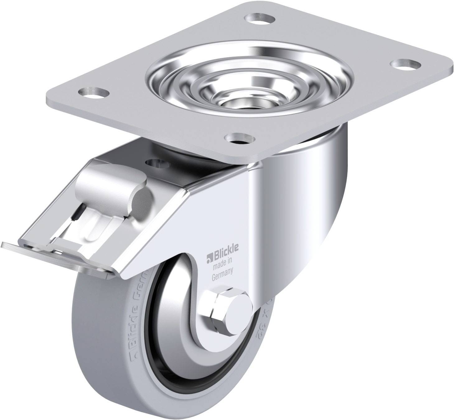 Blickle 850983 LK-POEV 100XR-3-FI-SG-FA Acéllemez forgógörgő KerékØ: 100 mm Teherbírás (max.): 200 kg 1 db