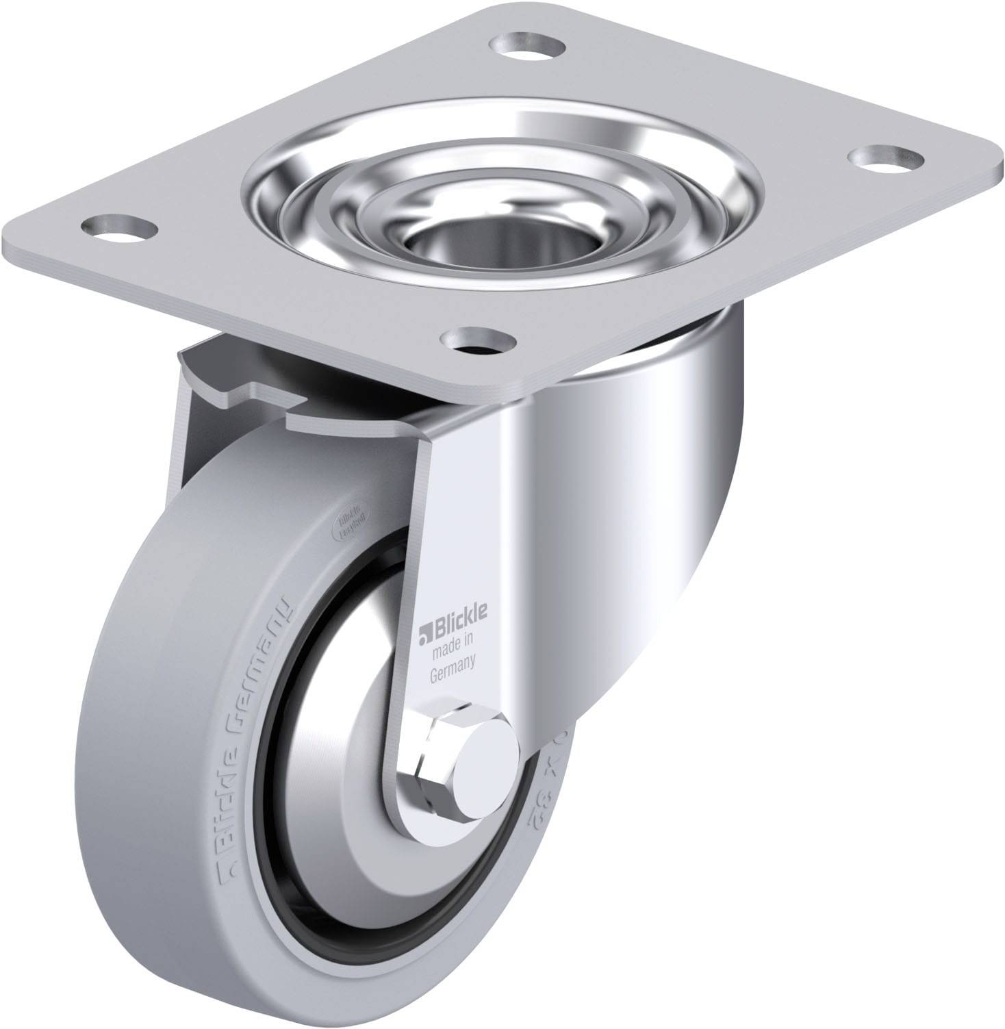 Blickle 851006 LK-POEV 100XR-3-SG-FA Acéllemez forgógörgő KerékØ: 100 mm Teherbírás (max.): 200 kg 1 db