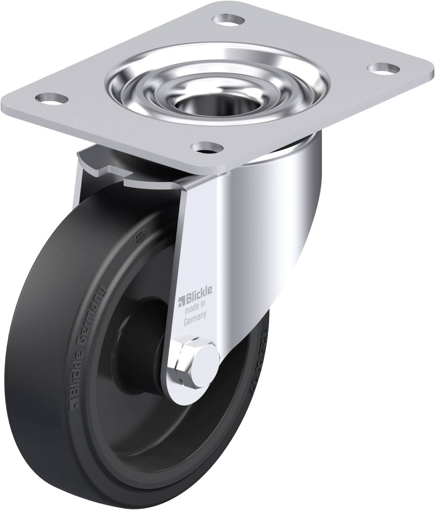 Blickle 851113 LK-POEV 125XR-3 Acéllemez forgógörgő KerékØ: 125 mm Teherbírás (max.): 250 kg 1 db