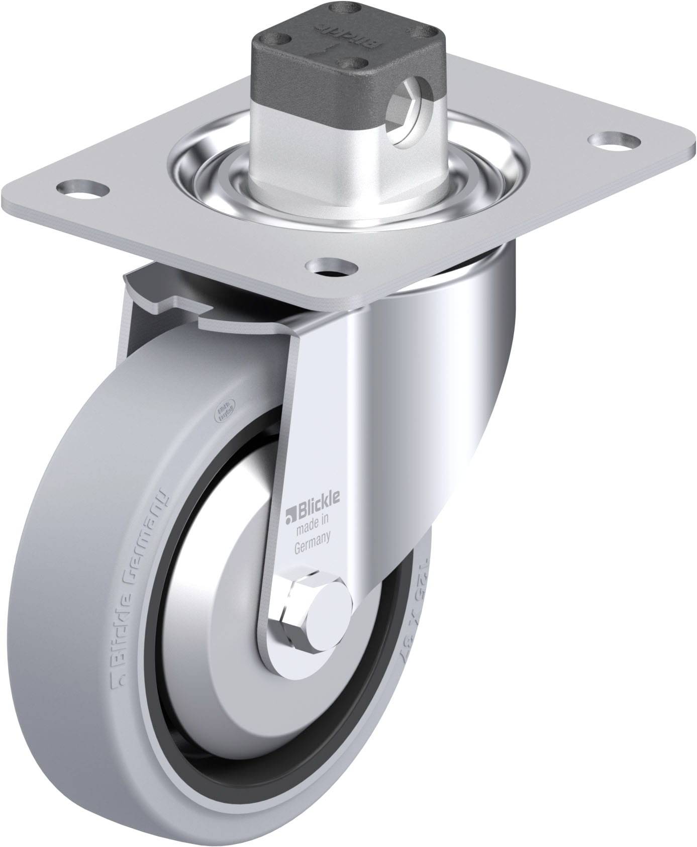 Blickle 851136 LK-POEV 125XR-3-CS11-SG-FA Acéllemez forgógörgő KerékØ: 125 mm Teherbírás (max.): 250 kg 1 db