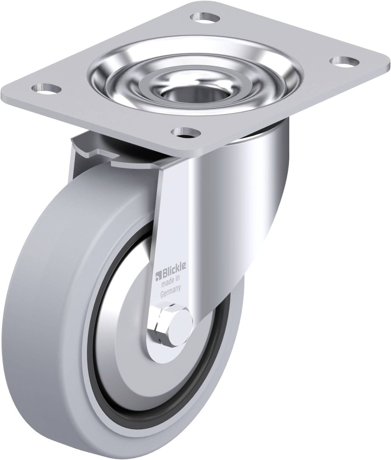 Blickle 851141 LK-POEV 125XR-3-SG-FA Acéllemez forgógörgő KerékØ: 125 mm Teherbírás (max.): 250 kg 1 db