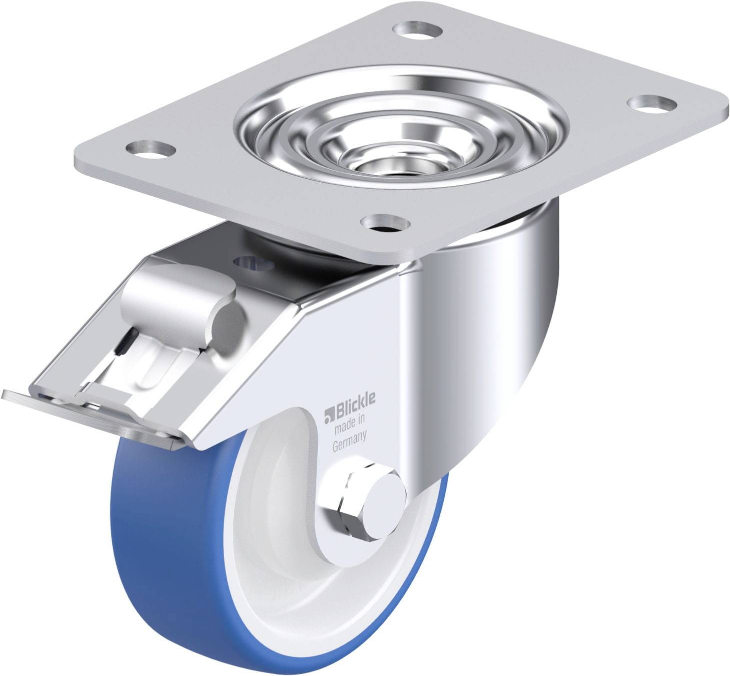 Blickle 936346 LK-POTHS 100KA-3-FI Acéllemez forgógörgő KerékØ: 100 mm Teherbírás (max.): 200 kg 1 db