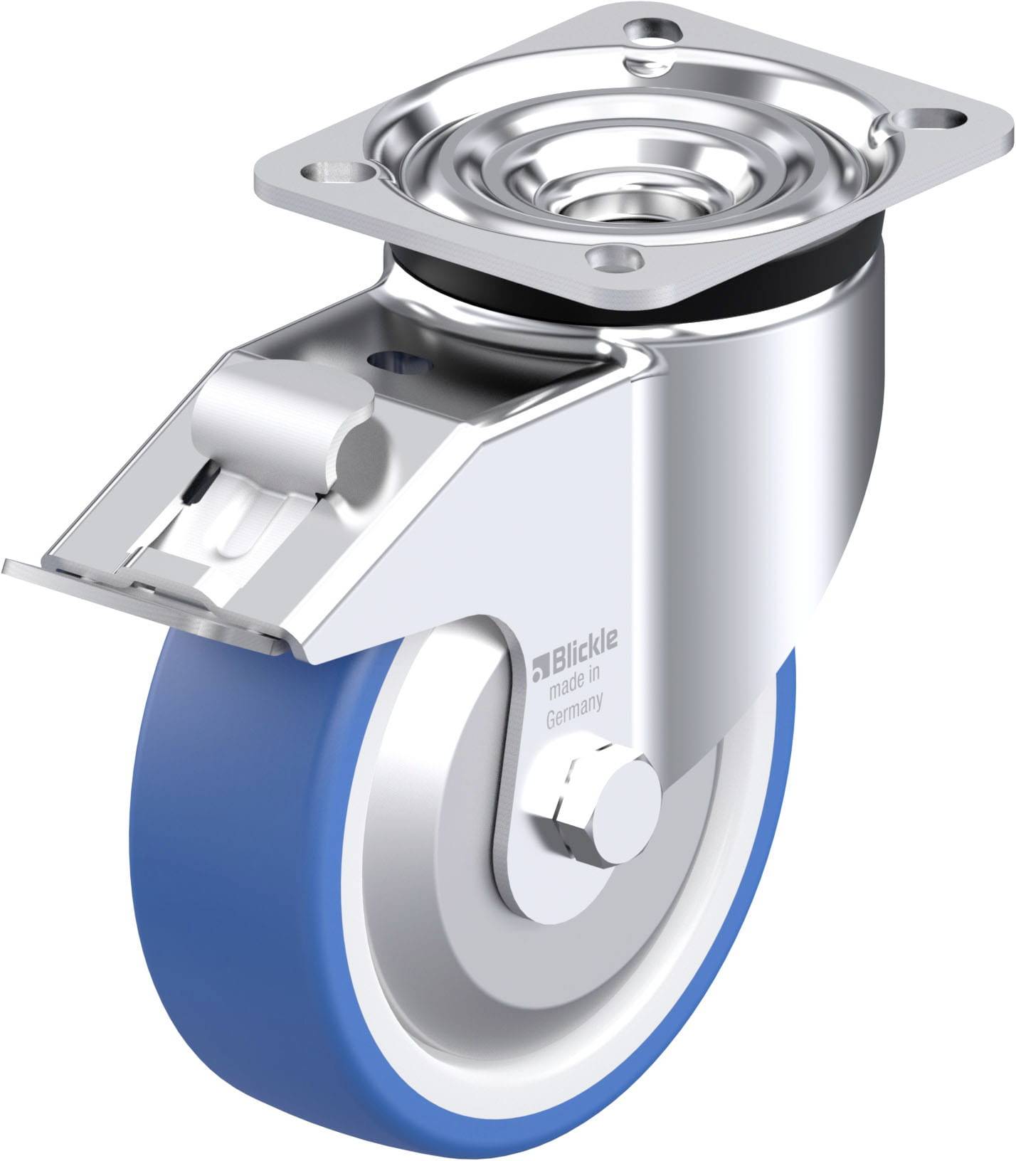 Blickle 936411 LK-POTHS 125R-1-FI-FA Acéllemez forgógörgő KerékØ: 125 mm Teherbírás (max.): 275 kg 1 db