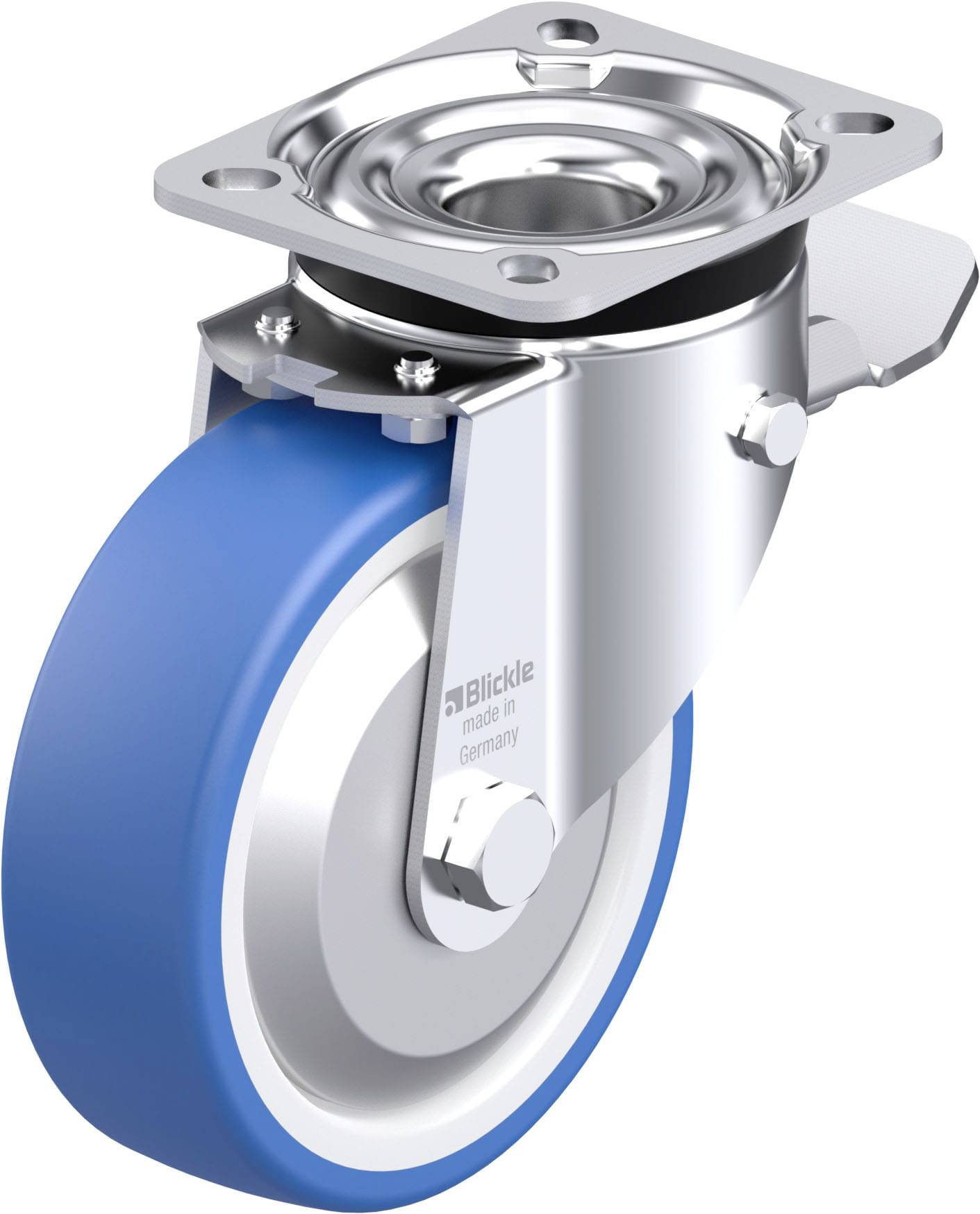 Blickle 936413 LK-POTHS 125R-1-ST-FA Acéllemez forgógörgő KerékØ: 125 mm Teherbírás (max.): 275 kg 1 db