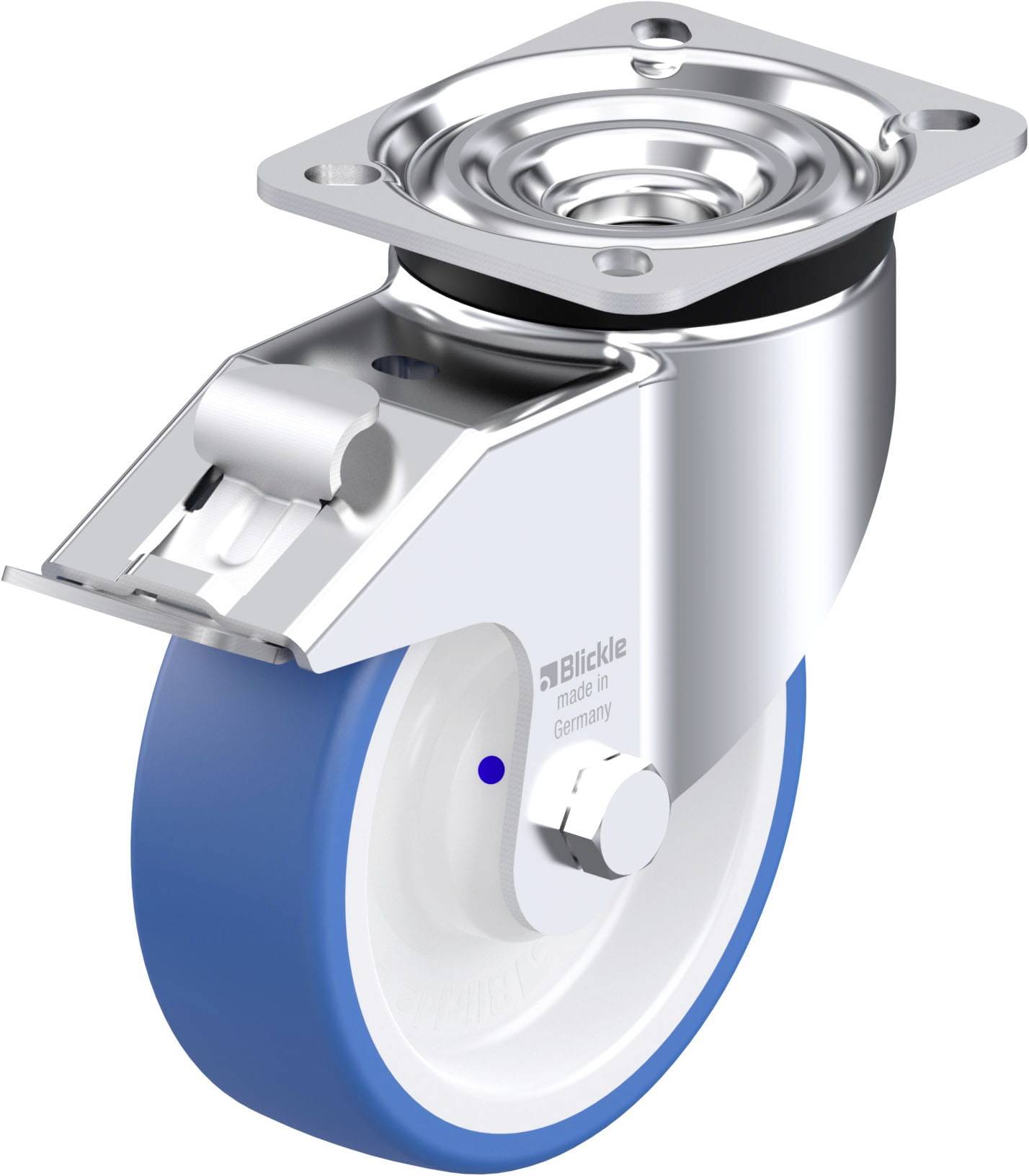 Blickle 947956 LK-POTHS 125XKA-1-FI Acéllemez forgógörgő KerékØ: 125 mm Teherbírás (max.): 275 kg 1 db