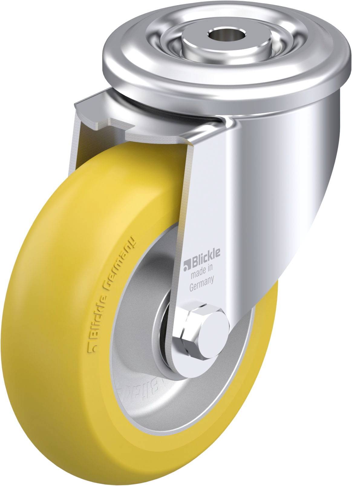 Blickle 879539 LKR-ALTH 125K-CO Acéllemez forgógörgő KerékØ: 125 mm Teherbírás (max.): 350 kg 1 db