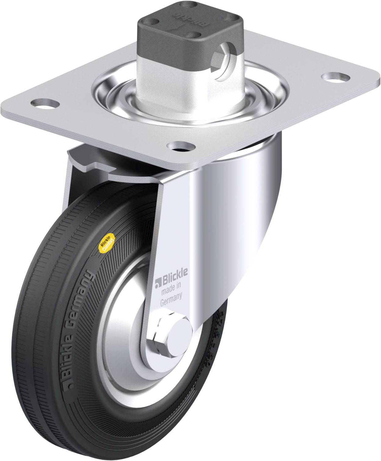 Blickle 850031 LK-RD 125R-3-CS11-FA Acéllemez forgógörgő KerékØ: 125 mm Teherbírás (max.): 120 kg 1 db