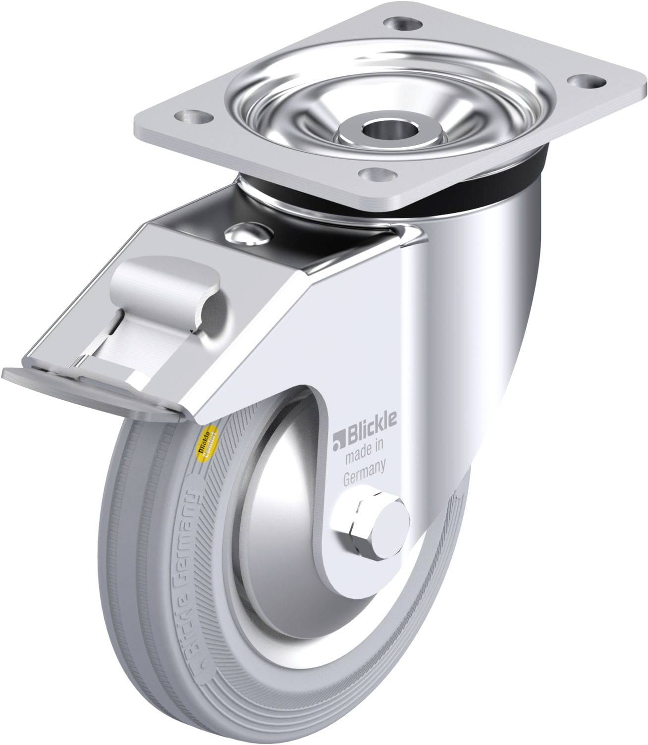 Blickle 750466 LK-RD 162R-FI-VLI-FA Acéllemez forgógörgő KerékØ: 160 mm Teherbírás (max.): 225 kg 1 db