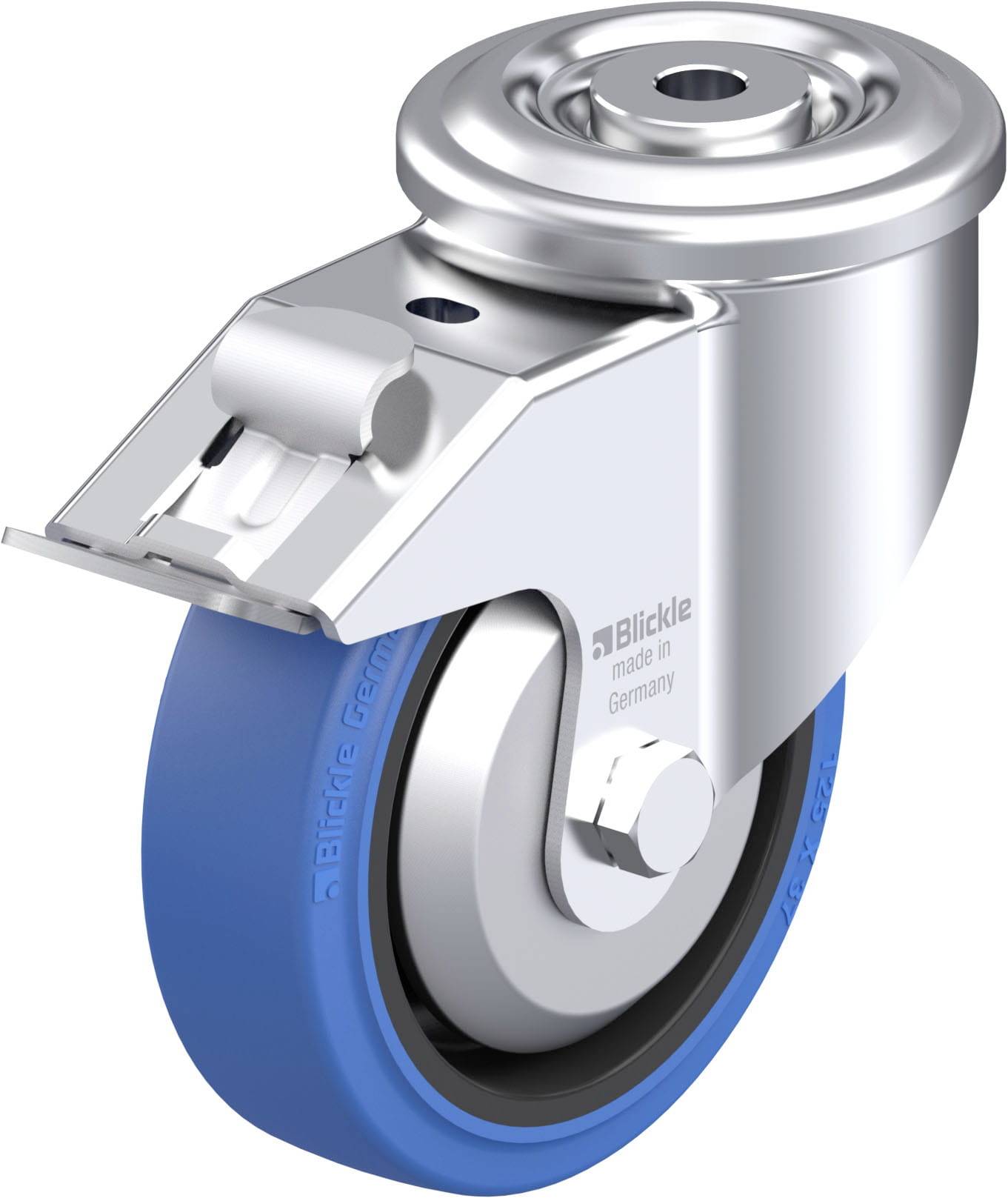 Blickle 851519 LKR-POEV 125XR-FI-SB-FA Acéllemez forgógörgő KerékØ: 125 mm Teherbírás (max.): 250 kg 1 db