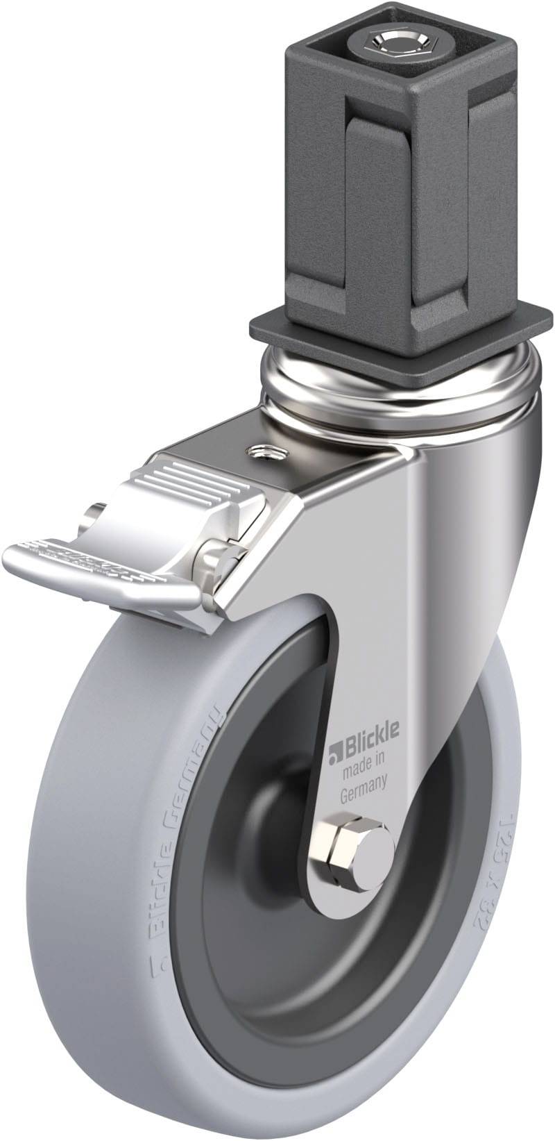 Blickle 916564 LKRXA-VPA 126G-11-FI-EXV18 Rozsdamentes acél készülék forgógörgő KerékØ: 125 mm Teherbírás (max.): 120 kg 1 db