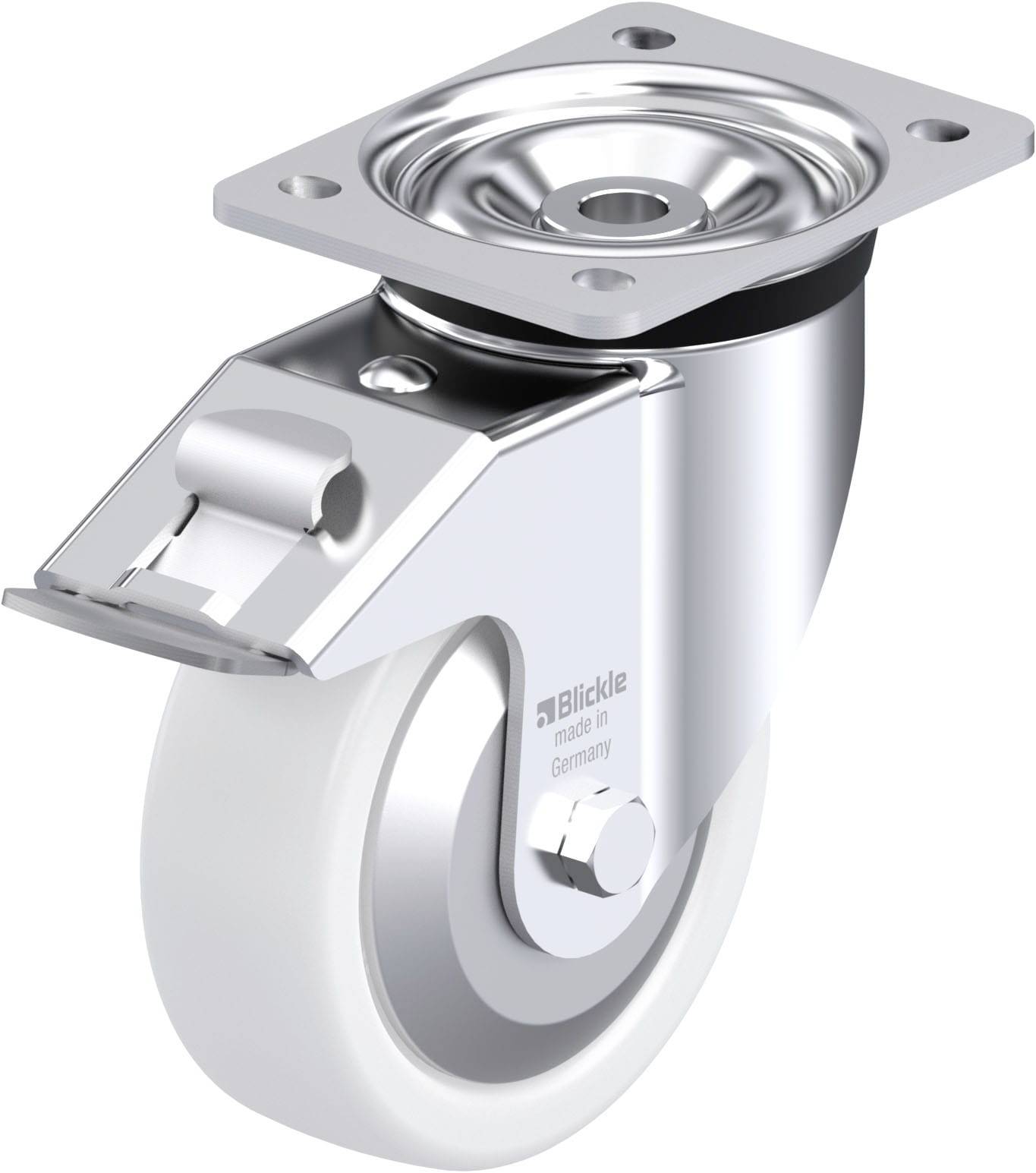 Blickle 750527 LK-SPO 150G-FI-FA Acéllemez forgógörgő KerékØ: 150 mm Teherbírás (max.): 600 kg 1 db