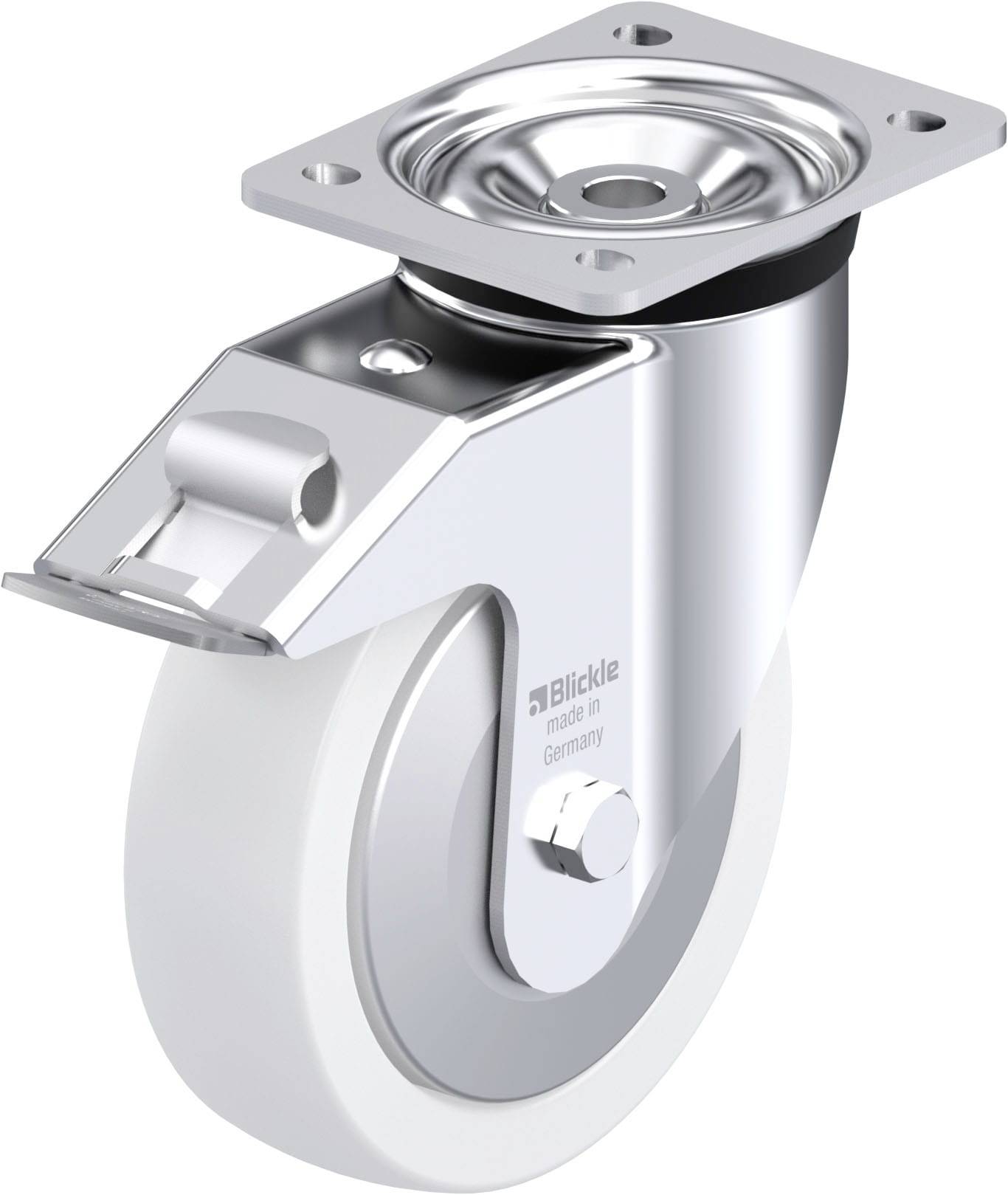 Blickle 750535 LK-SPO 175G-FI-FA Acéllemez forgógörgő KerékØ: 175 mm Teherbírás (max.): 600 kg 1 db