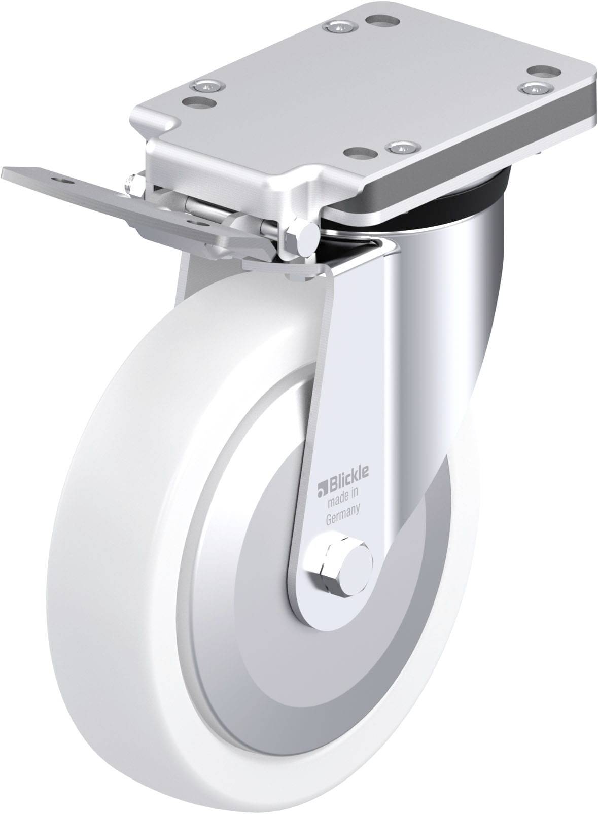 Blickle 750542 LK-SPO 200G-IS-FA Acéllemez forgógörgő KerékØ: 200 mm Teherbírás (max.): 600 kg 1 db
