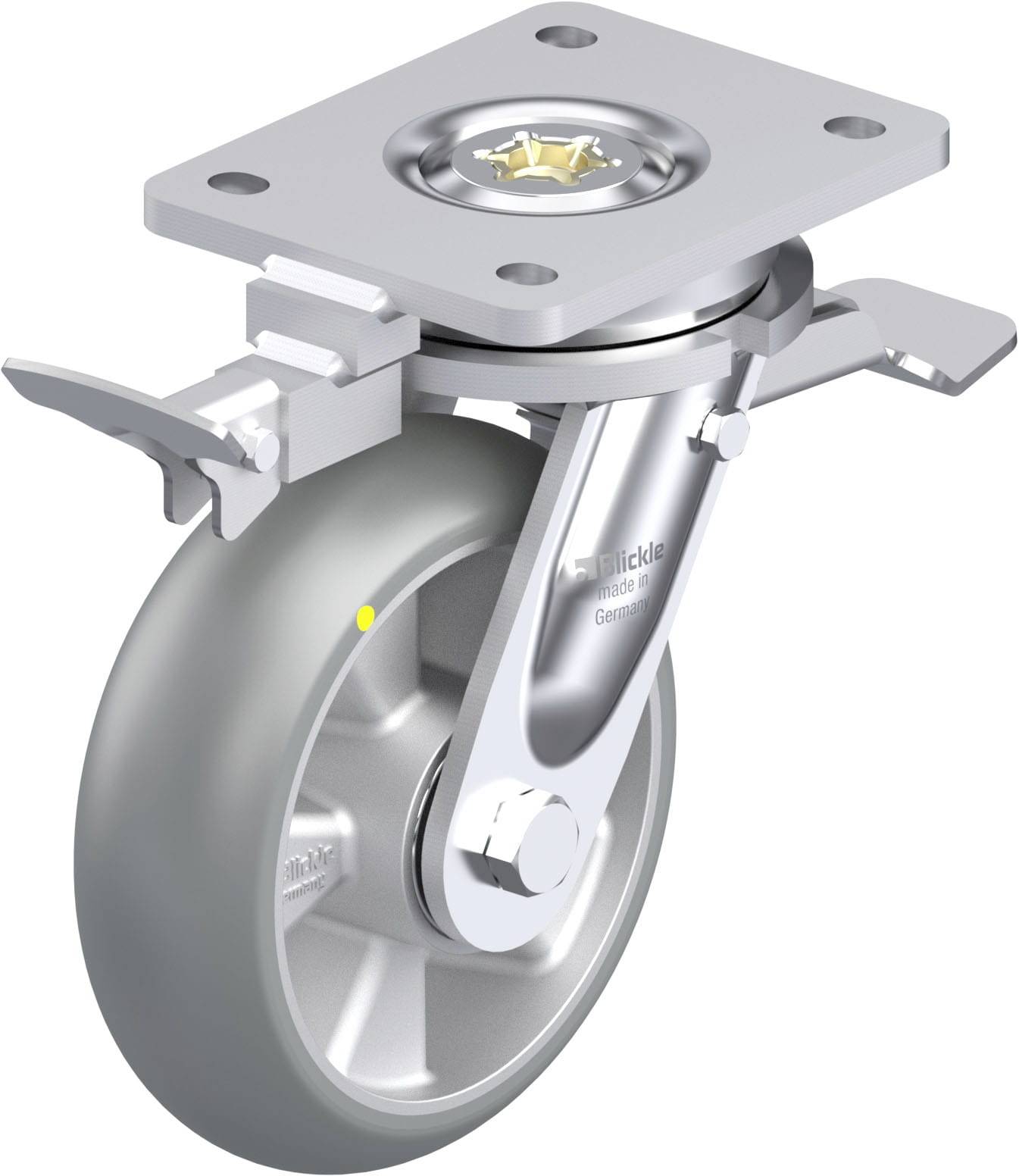 Blickle 936758 LO-ALTH 160K-ST-AS-CO-RI4 Nagy teherbírású forgógörgő KerékØ: 160 mm Teherbírás (max.): 750 kg 1 db