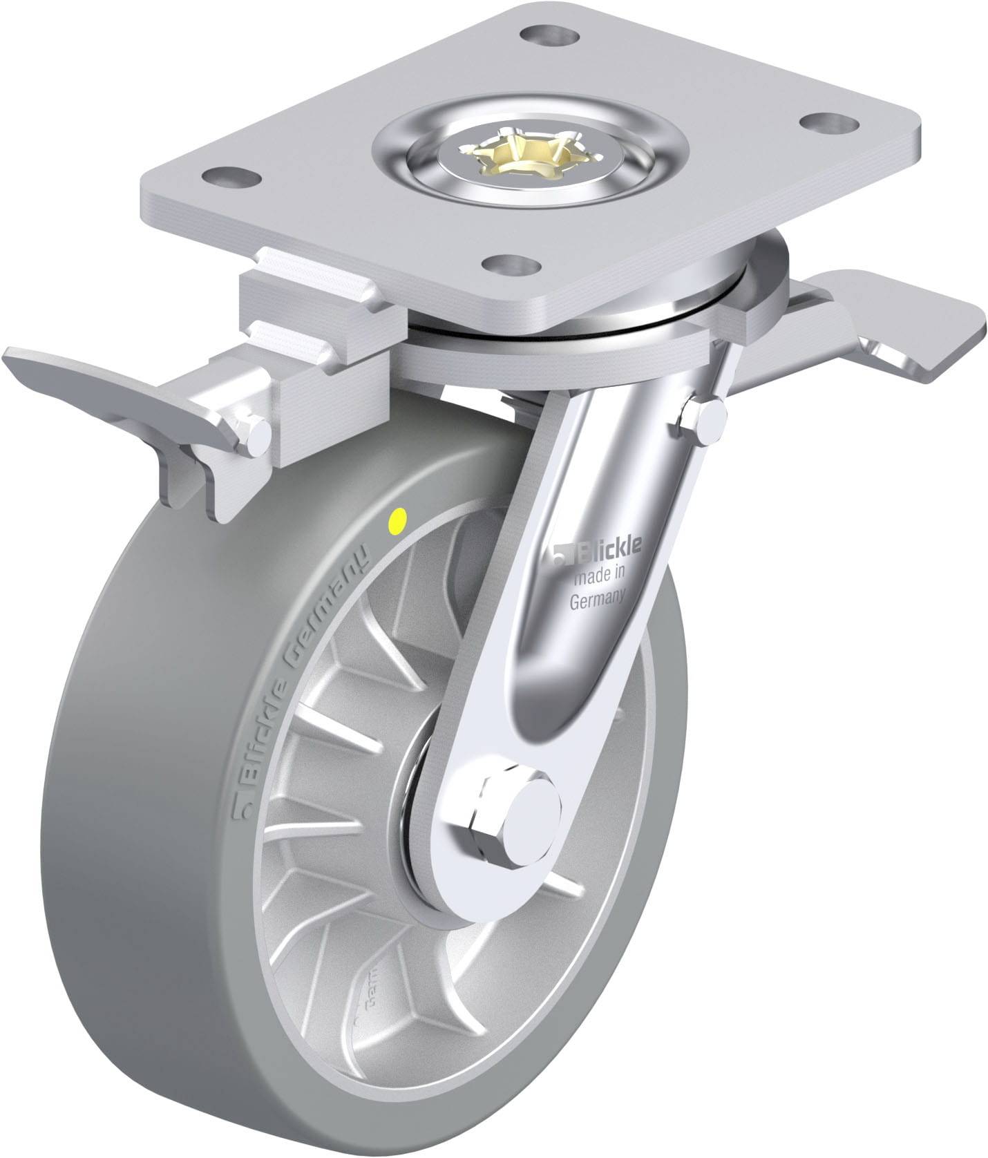 Blickle 936770 LO-ALTH 162K-ST-AS-RI4 Nagy teherbírású forgógörgő KerékØ: 160 mm Teherbírás (max.): 950 kg 1 db