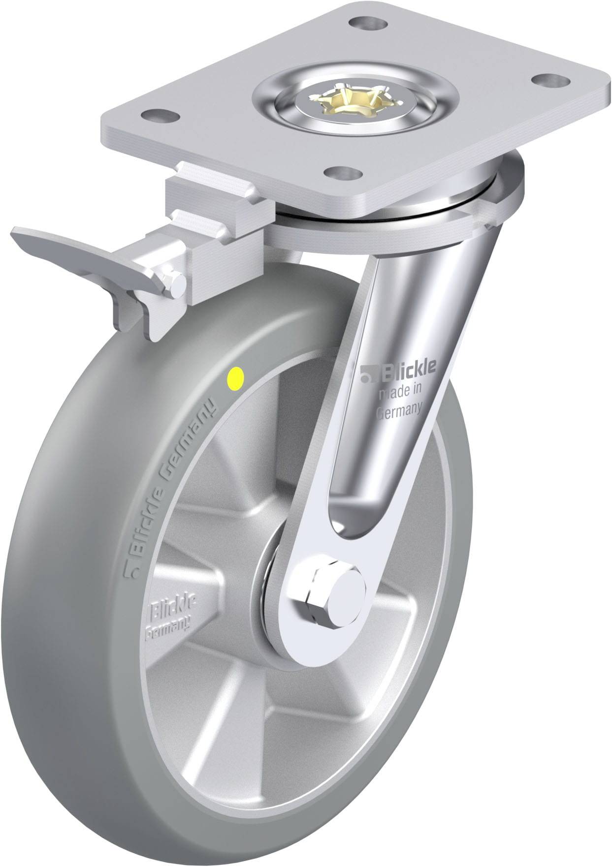 Blickle 936761 LO-ALTH 200K-AS-CO-RI4 Nagy teherbírású forgógörgő KerékØ: 200 mm Teherbírás (max.): 800 kg 1 db