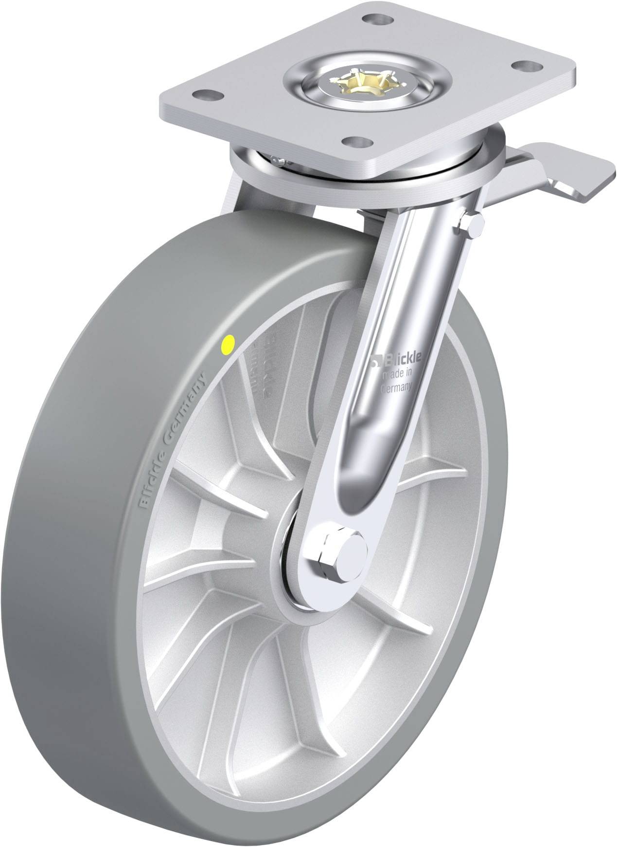Blickle 936783 LO-ALTH 252K-ST-AS Nagy teherbírású forgógörgő KerékØ: 250 mm Teherbírás (max.): 1200 kg 1 db