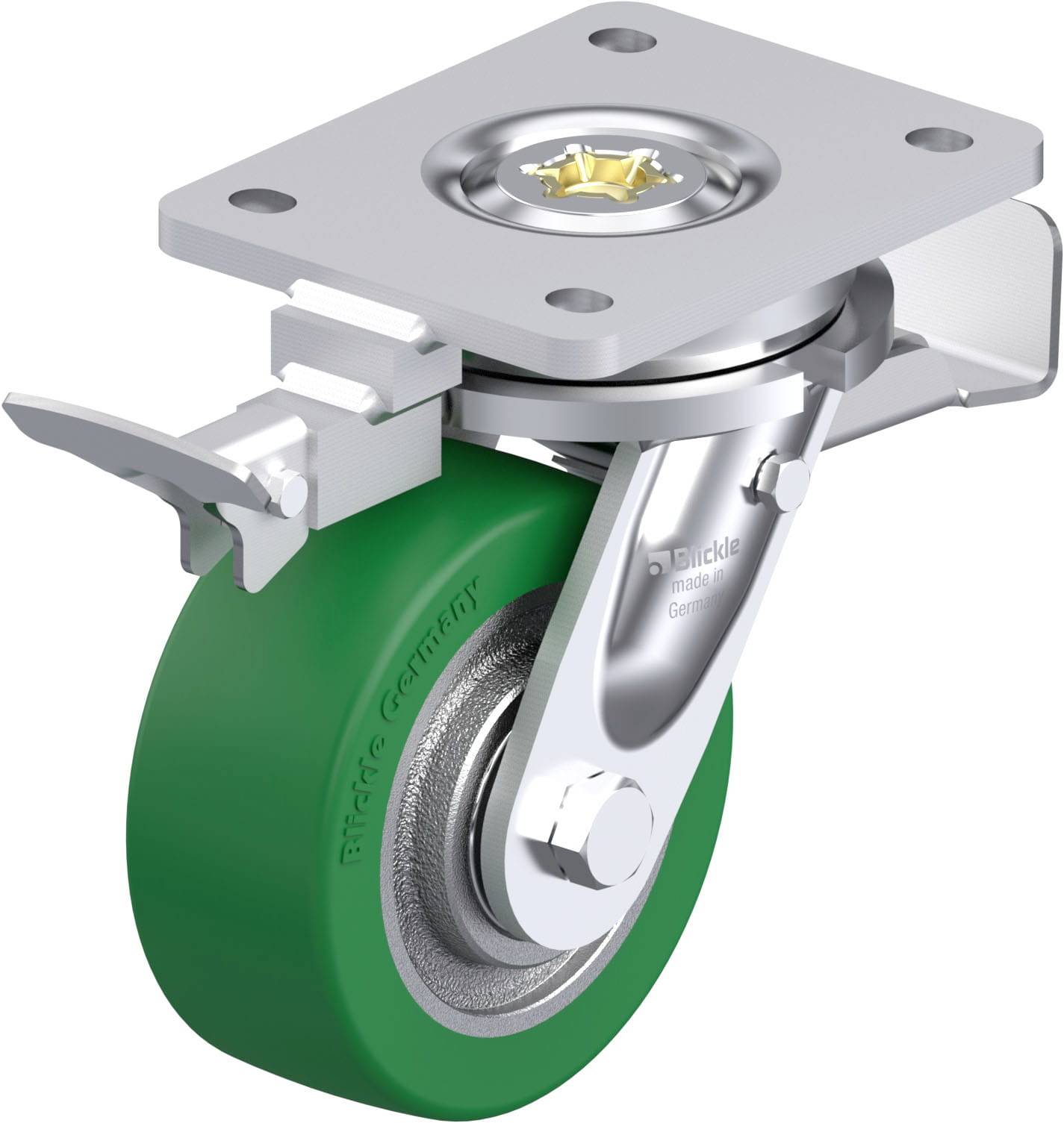 Blickle 852399 LO-GST 127K-ST-RI4 Nagy teherbírású forgógörgő KerékØ: 125 mm Teherbírás (max.): 450 kg 1 db