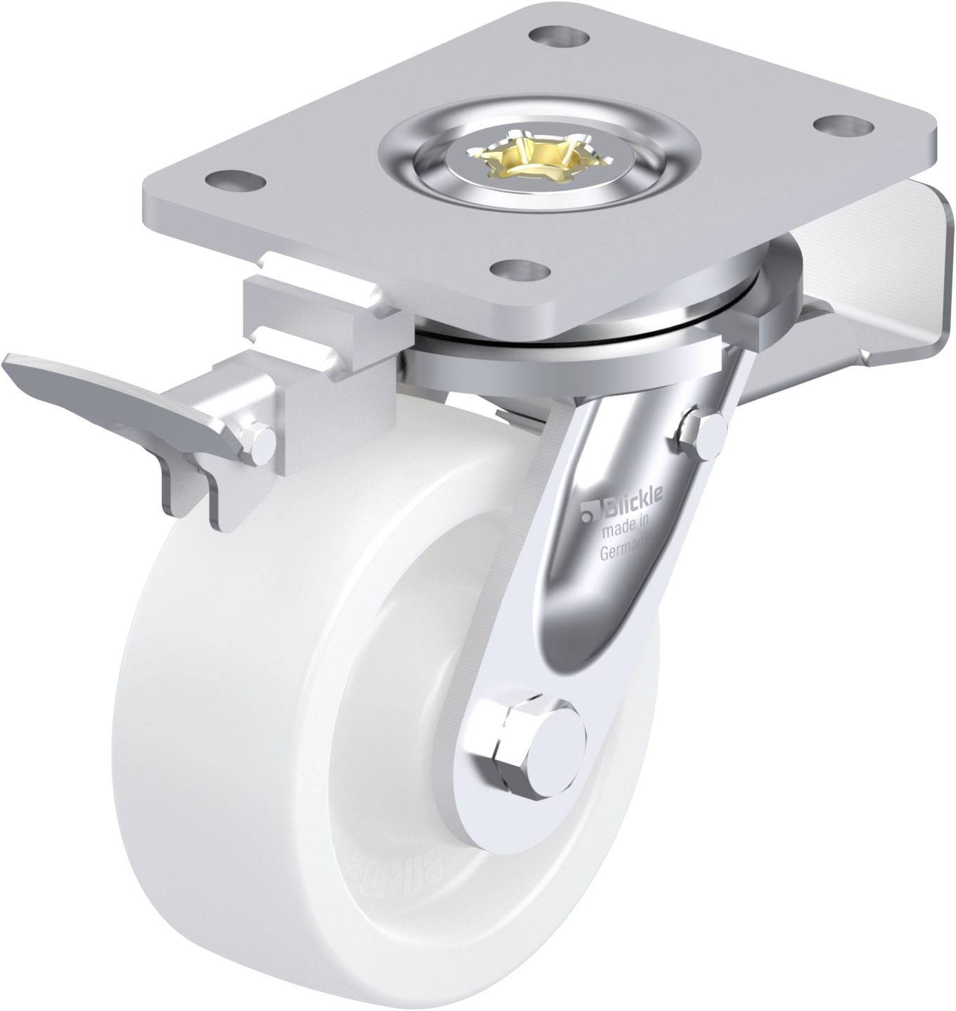Blickle 852990 LO-SPO 127G-ST-RI4 Nagy teherbírású forgógörgő KerékØ: 125 mm Teherbírás (max.): 750 kg 1 db
