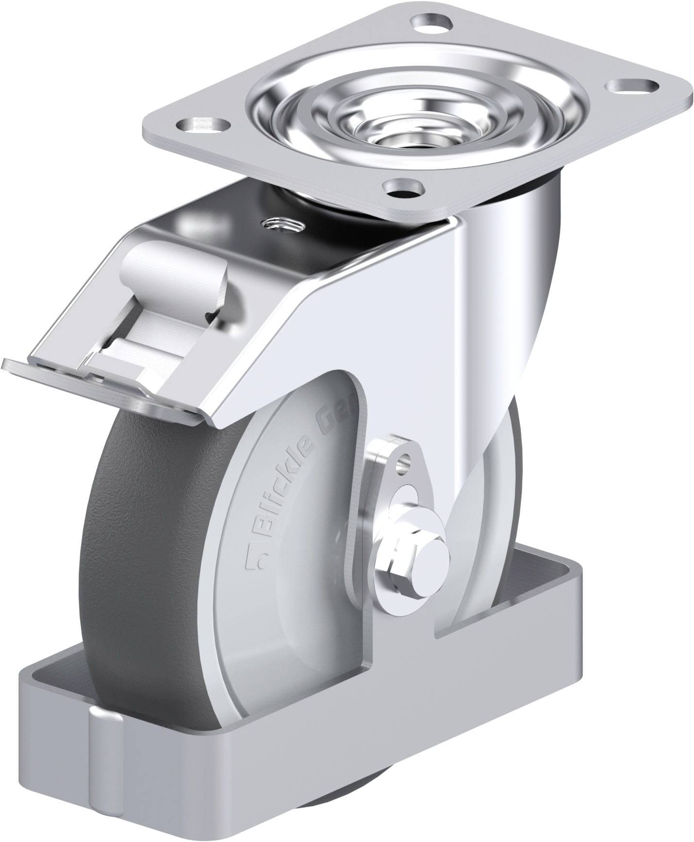 Blickle 889909 L-PATH 125KF-FI-FS Acéllemez forgógörgő KerékØ: 125 mm Teherbírás (max.): 250 kg 1 db