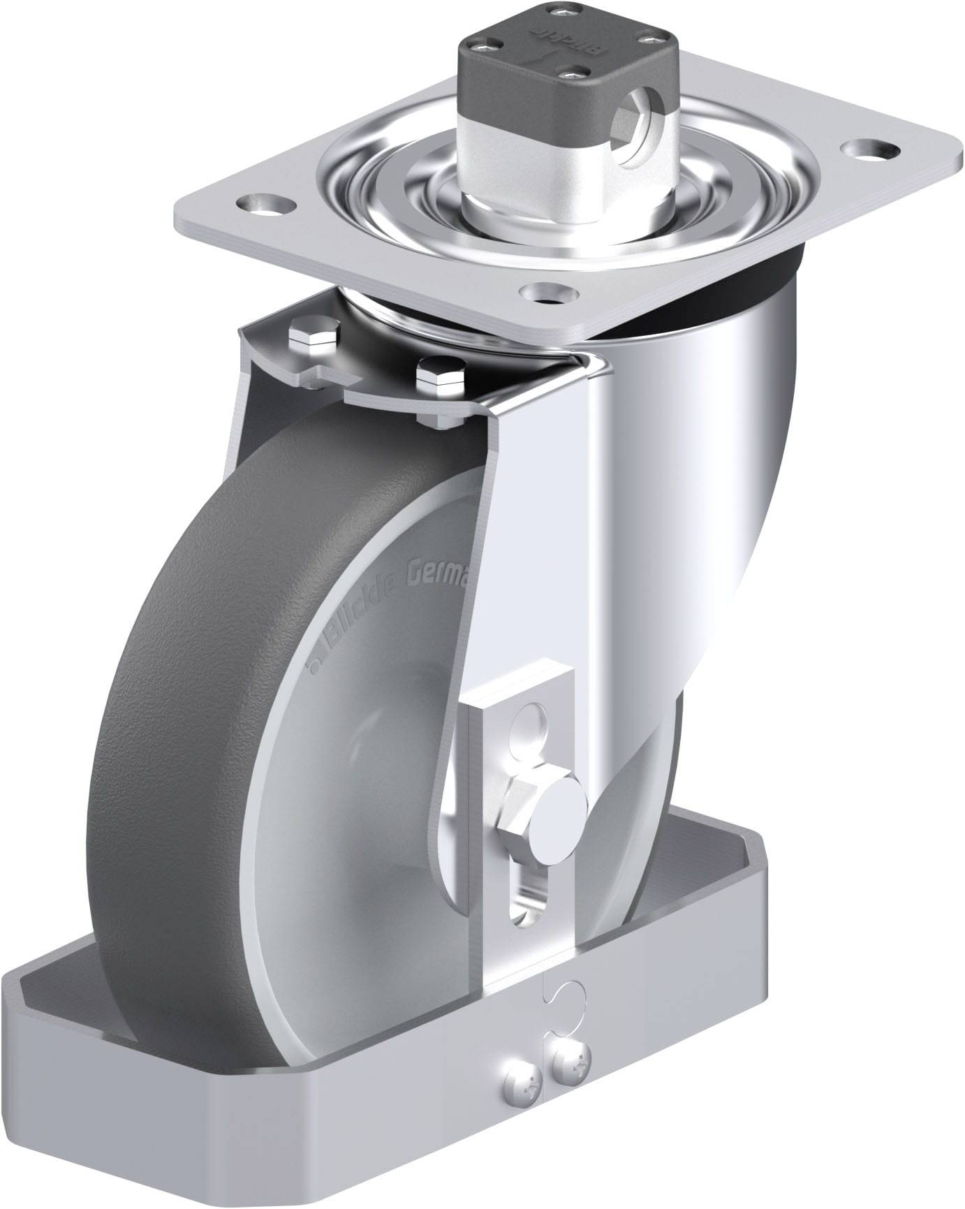 Blickle 938762 L-PATH 160G-CS11-FS Acéllemez forgógörgő KerékØ: 160 mm Teherbírás (max.): 400 kg 1 db