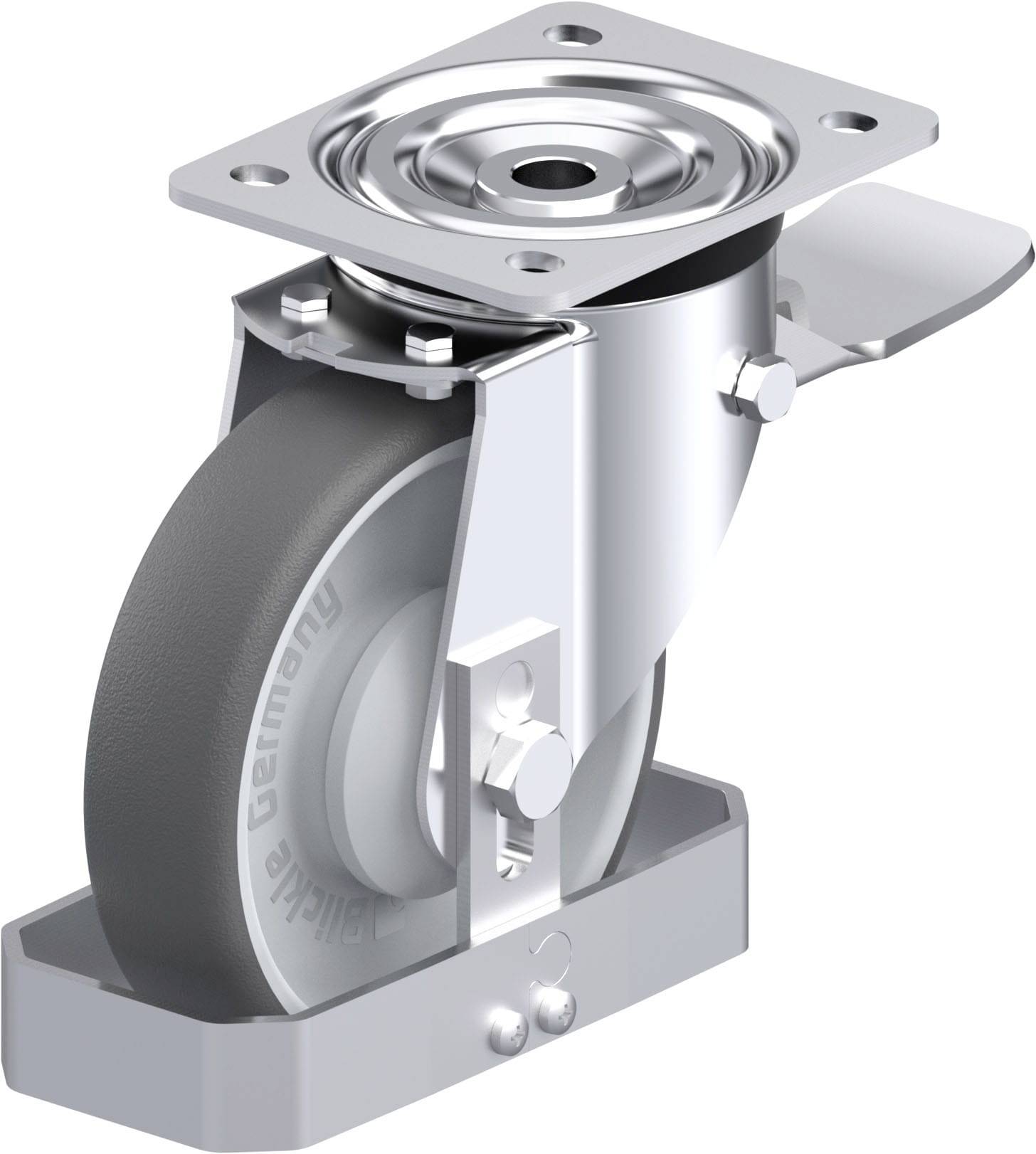 Blickle 913402 L-PATH 160KA-ST-FS Acéllemez forgógörgő KerékØ: 160 mm Teherbírás (max.): 400 kg 1 db