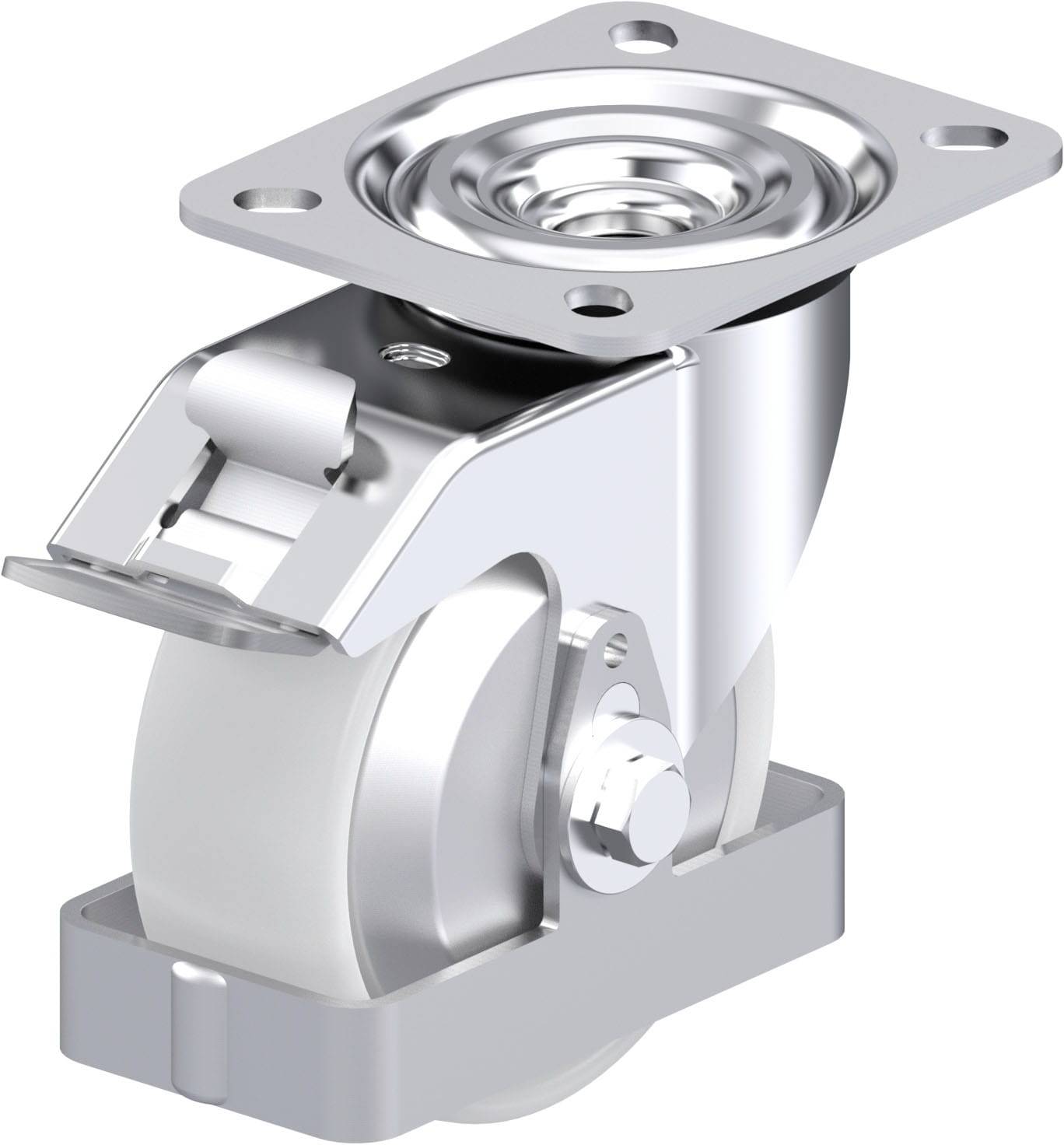 Blickle 939674 L-PO 100G-FI-FA-FS Acéllemez forgógörgő KerékØ: 100 mm Teherbírás (max.): 250 kg 1 db