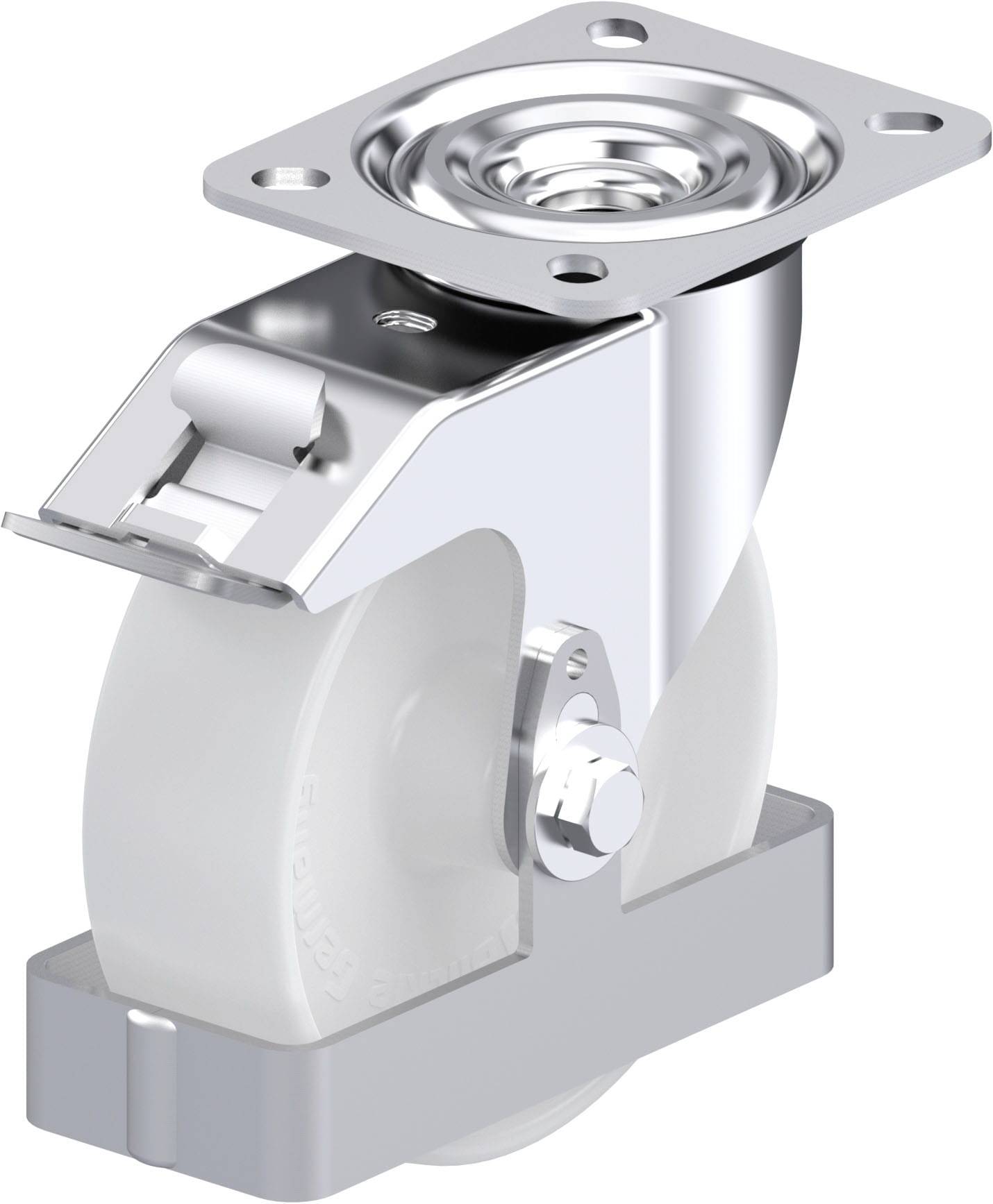 Blickle 934885 L-PO 125G-FI-FS Acéllemez forgógörgő KerékØ: 125 mm Teherbírás (max.): 250 kg 1 db