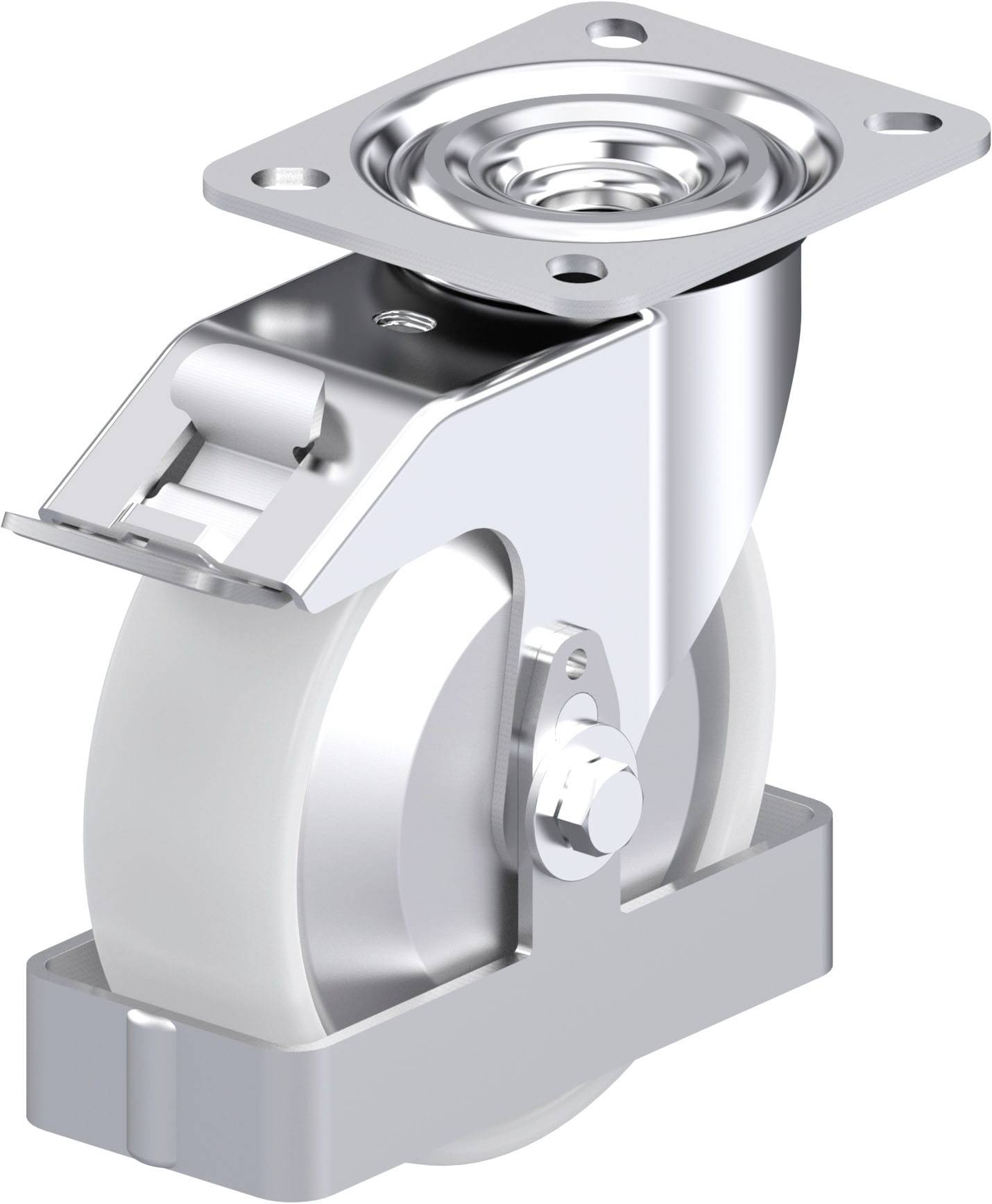 Blickle 939713 L-PO 125R-FI-FA-FS Acéllemez forgógörgő KerékØ: 125 mm Teherbírás (max.): 250 kg 1 db