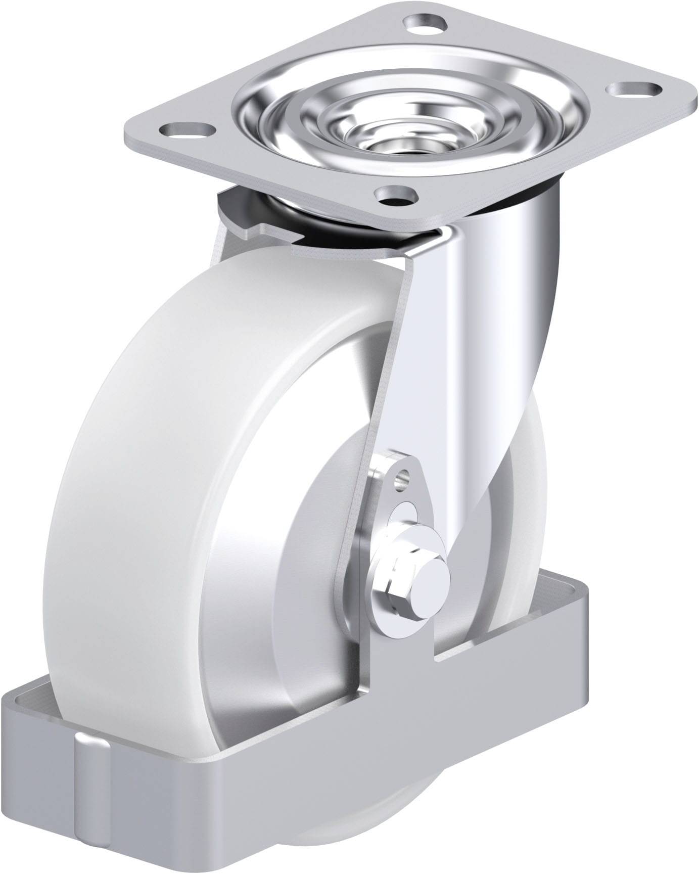Blickle 939717 L-PO 125XR-FA-FS Acéllemez forgógörgő KerékØ: 125 mm Teherbírás (max.): 250 kg 1 db