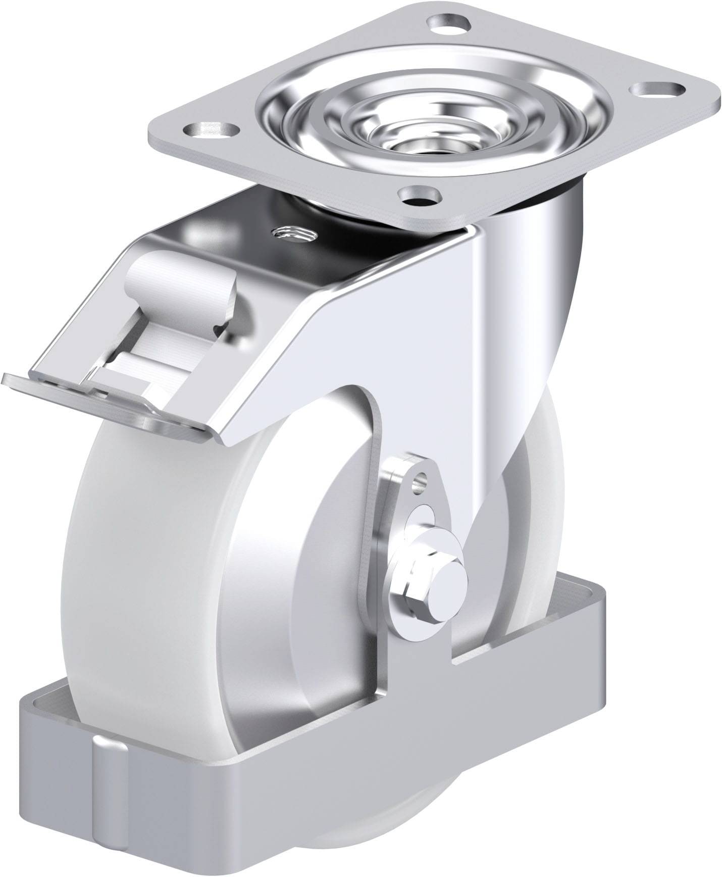 Blickle 939719 L-PO 125XR-FI-FA-FS Acéllemez forgógörgő KerékØ: 125 mm Teherbírás (max.): 250 kg 1 db