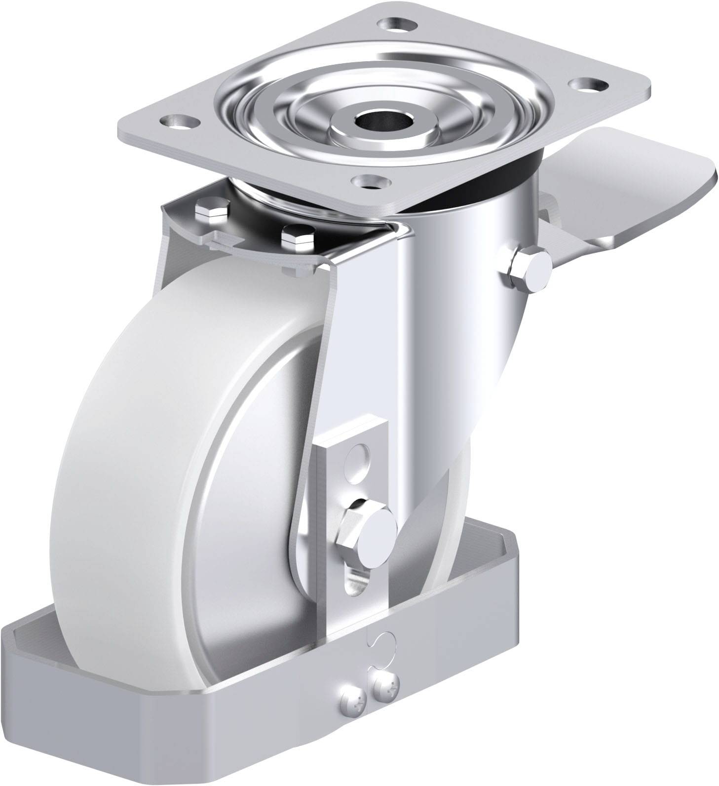 Blickle 939728 L-PO 150G-ST-FA-FS Acéllemez forgógörgő KerékØ: 150 mm Teherbírás (max.): 400 kg 1 db