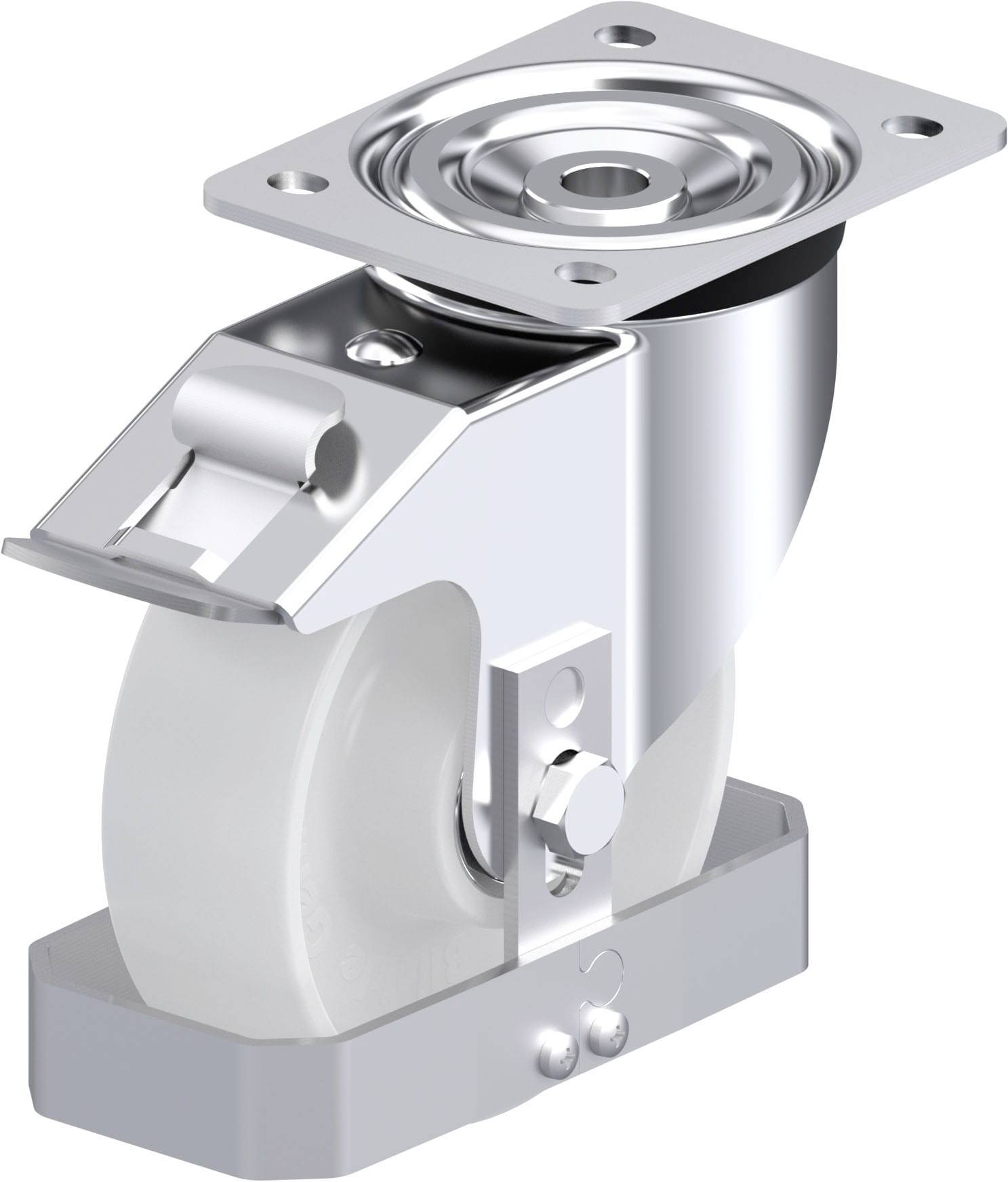 Blickle 745564 L-PO 150K-FI-FS Acéllemez forgógörgő KerékØ: 150 mm Teherbírás (max.): 400 kg 1 db