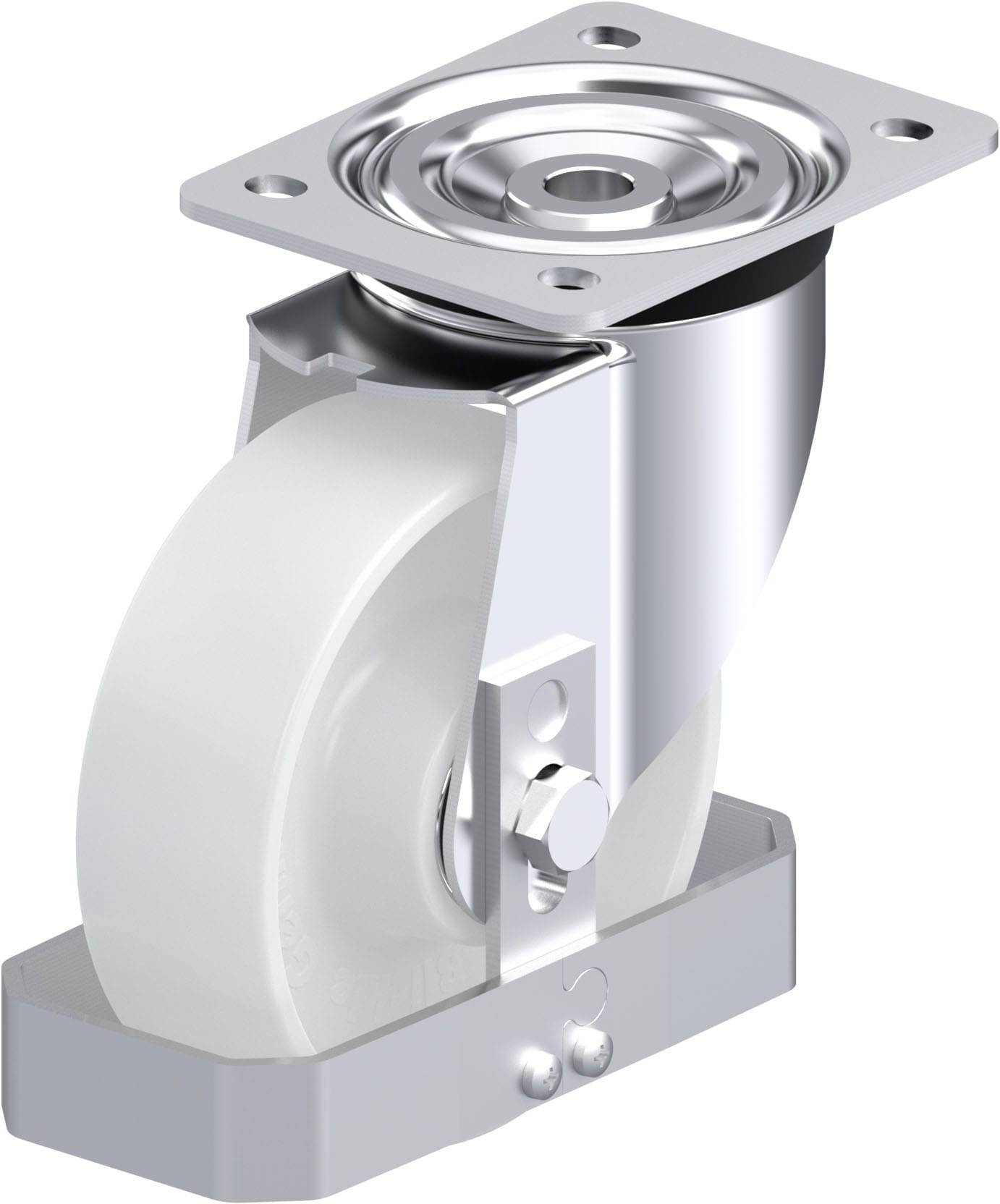 Blickle 905471 L-PO 150K-FS Acéllemez forgógörgő KerékØ: 150 mm Teherbírás (max.): 400 kg 1 db
