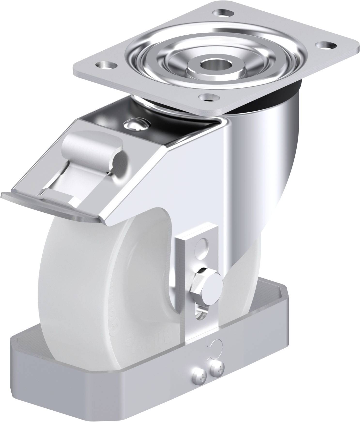 Blickle 939738 L-PO 150XR-FI-FS Acéllemez forgógörgő KerékØ: 150 mm Teherbírás (max.): 400 kg 1 db