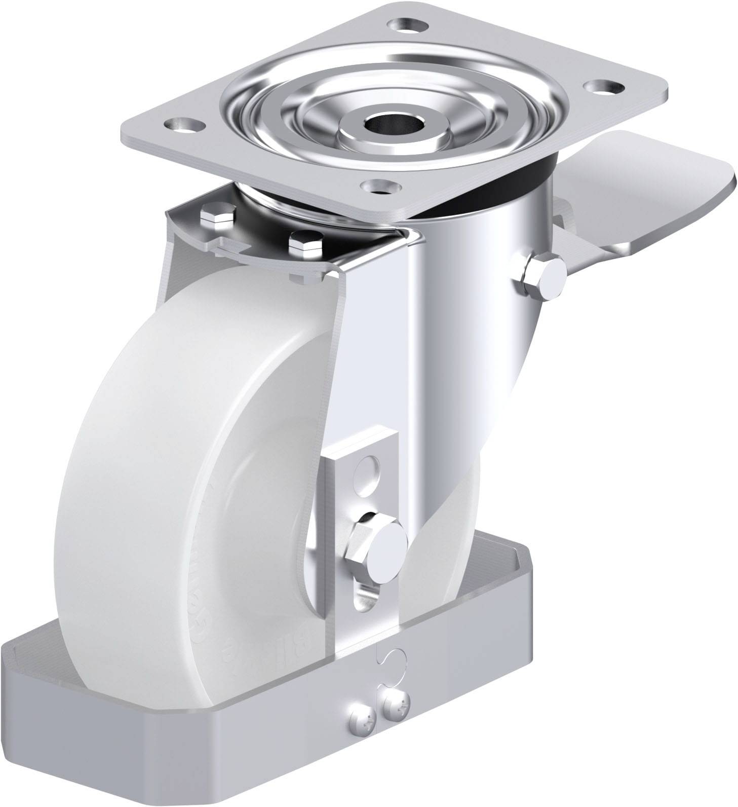 Blickle 939740 L-PO 150XR-ST-FS Acéllemez forgógörgő KerékØ: 150 mm Teherbírás (max.): 400 kg 1 db