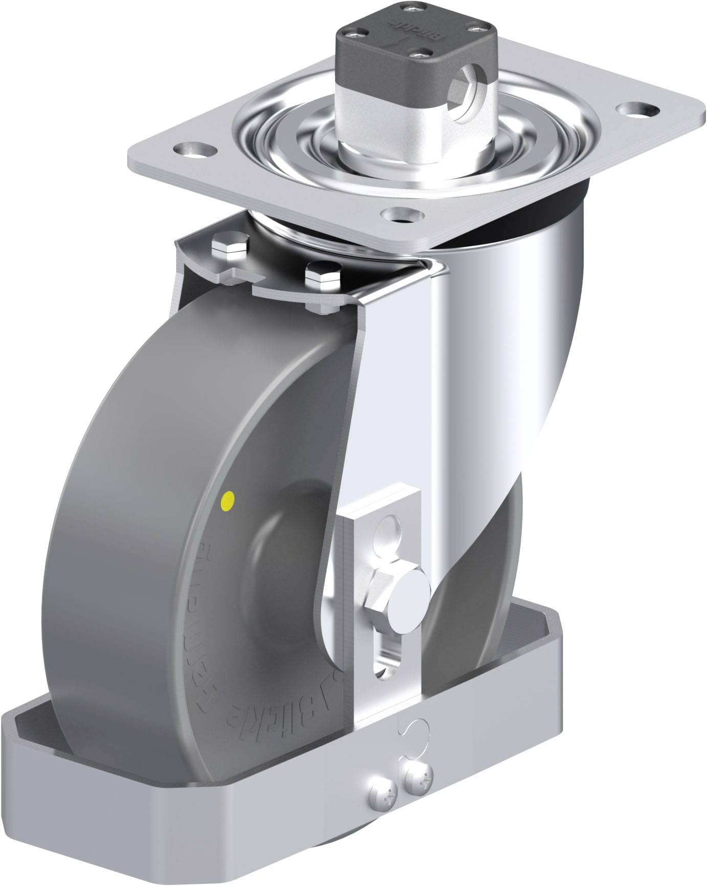 Blickle 939764 L-PO 160G-CS11-ELS-FS Acéllemez forgógörgő KerékØ: 160 mm Teherbírás (max.): 400 kg 1 db