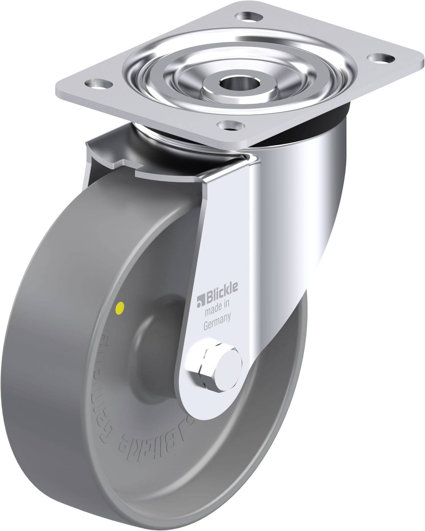Blickle 936920 L-PO 160G-ELS Acéllemez forgógörgő KerékØ: 160 mm Teherbírás (max.): 400 kg 1 db