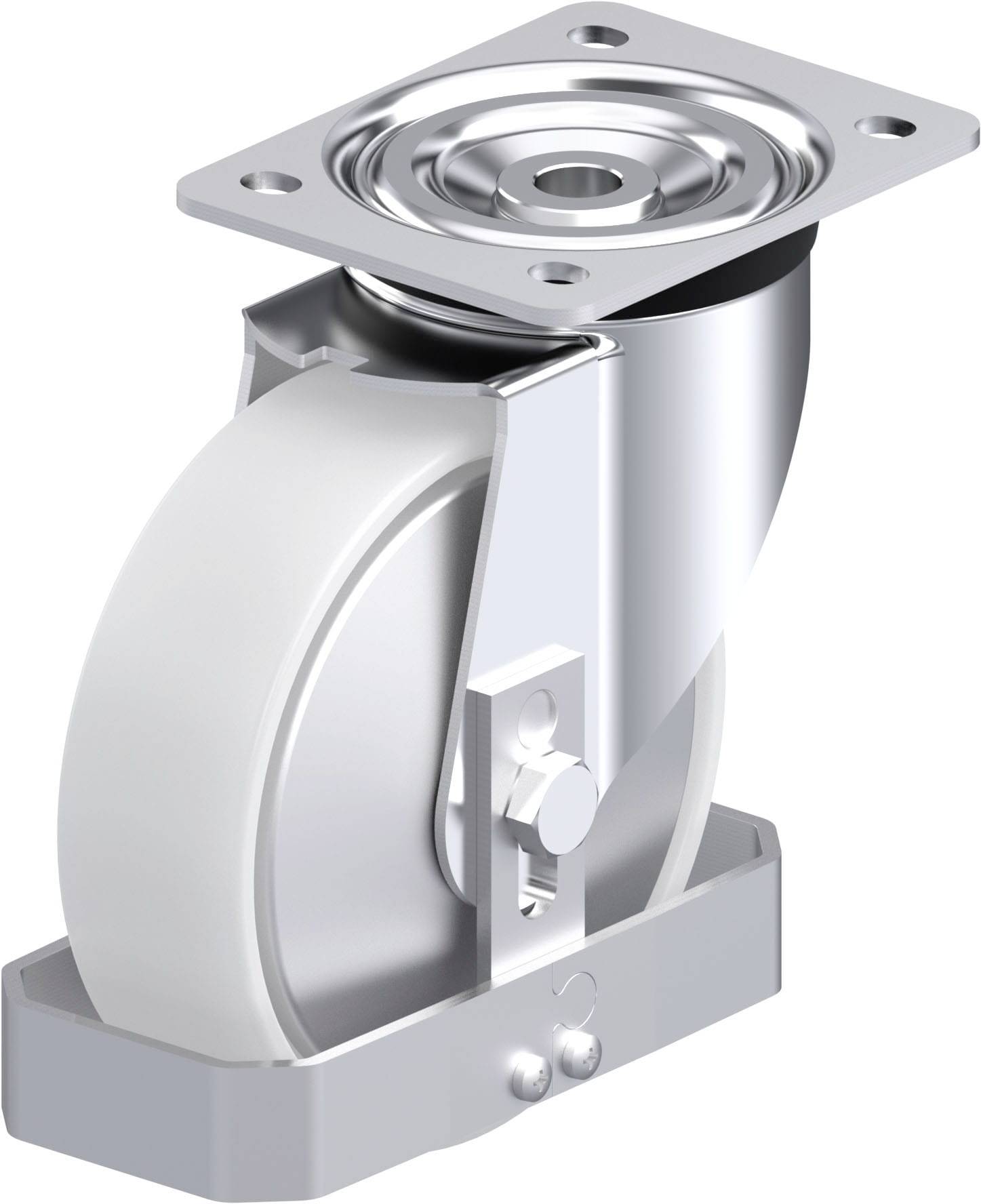Blickle 933010 L-PO 160G-FA-FS Acéllemez forgógörgő KerékØ: 160 mm Teherbírás (max.): 400 kg 1 db