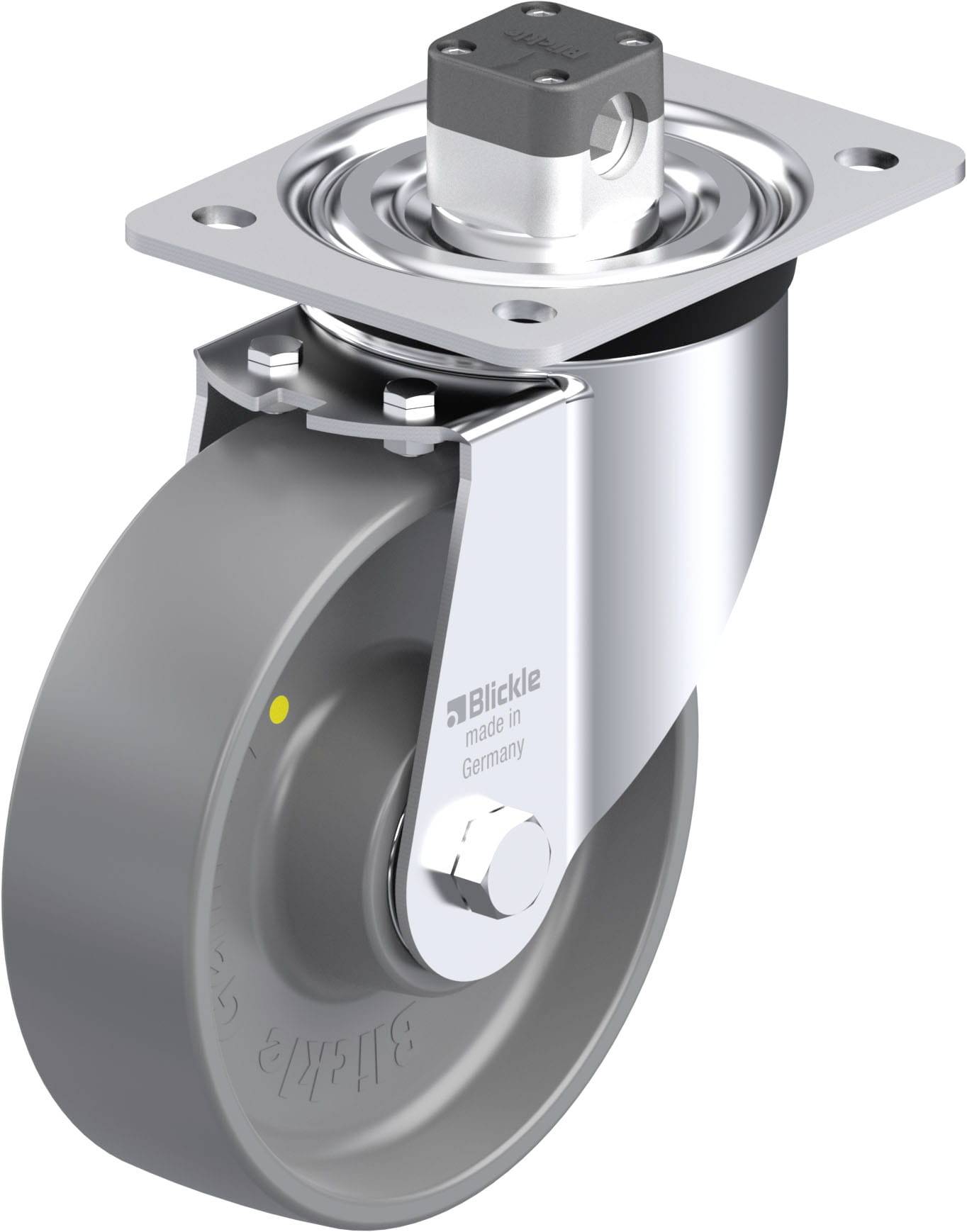 Blickle 936924 L-PO 160K-CS11-ELS Acéllemez forgógörgő KerékØ: 160 mm Teherbírás (max.): 400 kg 1 db