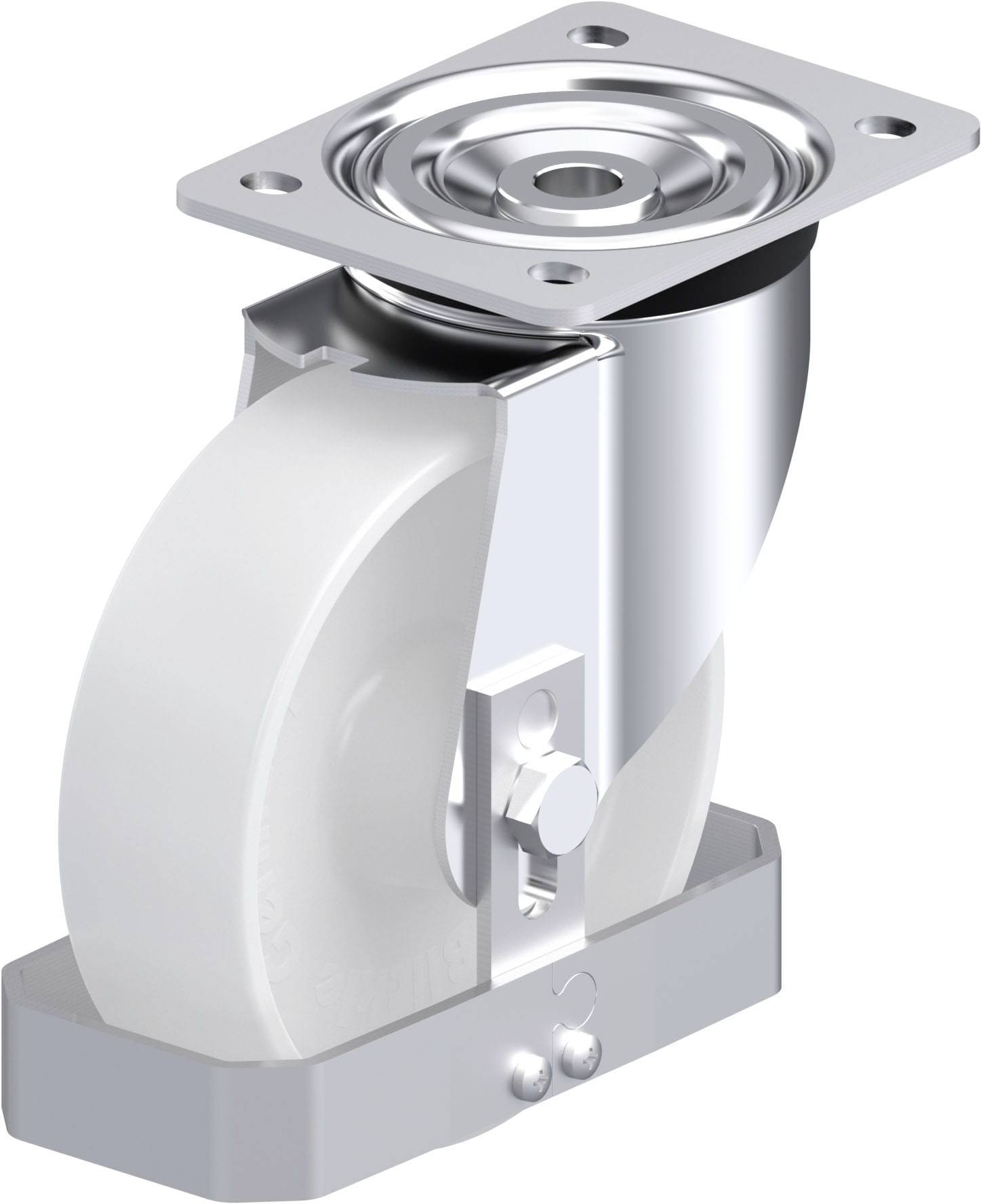 Blickle 939777 L-PO 160R-FS Acéllemez forgógörgő KerékØ: 160 mm Teherbírás (max.): 400 kg 1 db
