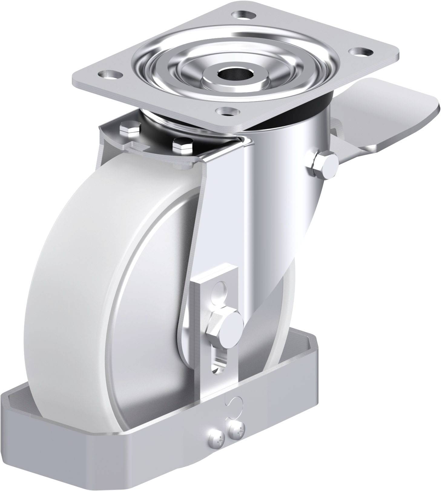 Blickle 939783 L-PO 160R-ST-FA-FS Acéllemez forgógörgő KerékØ: 160 mm Teherbírás (max.): 400 kg 1 db