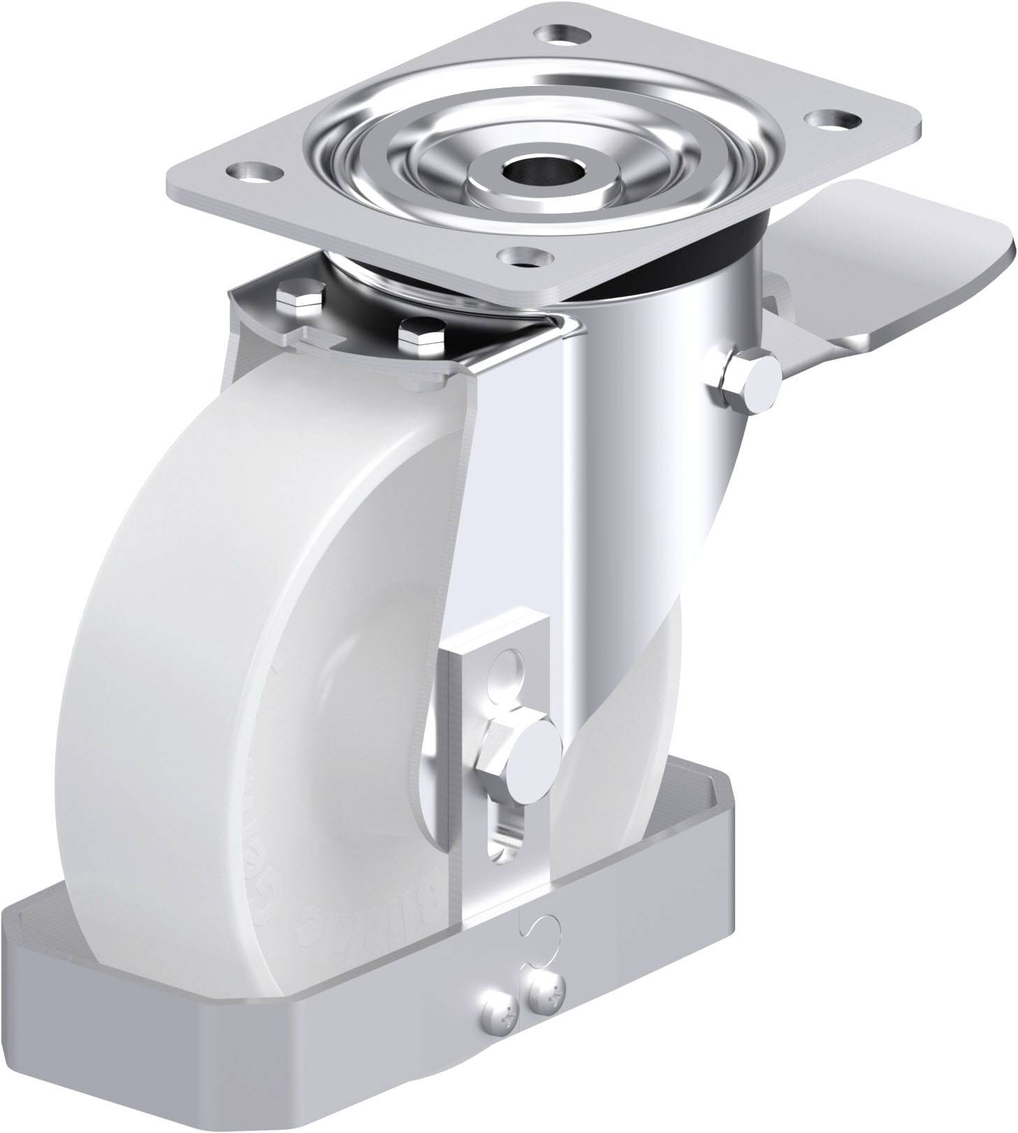 Blickle 939782 L-PO 160R-ST-FS Acéllemez forgógörgő KerékØ: 160 mm Teherbírás (max.): 400 kg 1 db