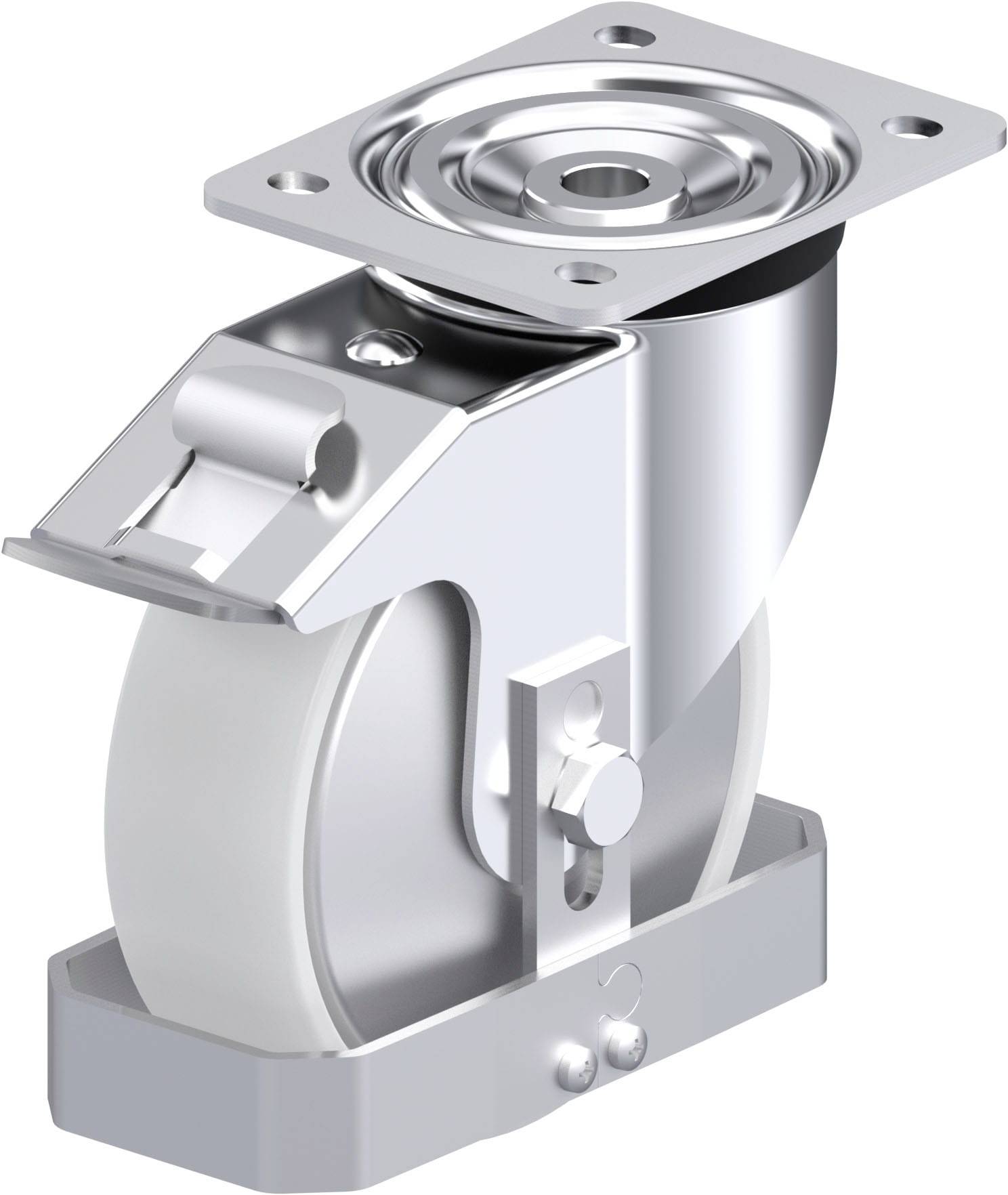 Blickle 939789 L-PO 160XR-FI-FA-FS Acéllemez forgógörgő KerékØ: 160 mm Teherbírás (max.): 400 kg 1 db