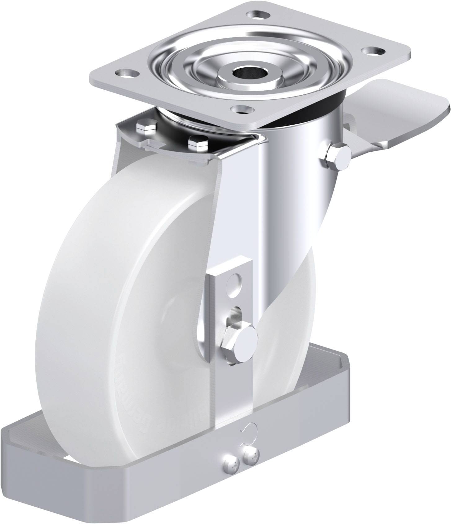 Blickle 939796 L-PO 175G-ST-FS Acéllemez forgógörgő KerékØ: 175 mm Teherbírás (max.): 400 kg 1 db