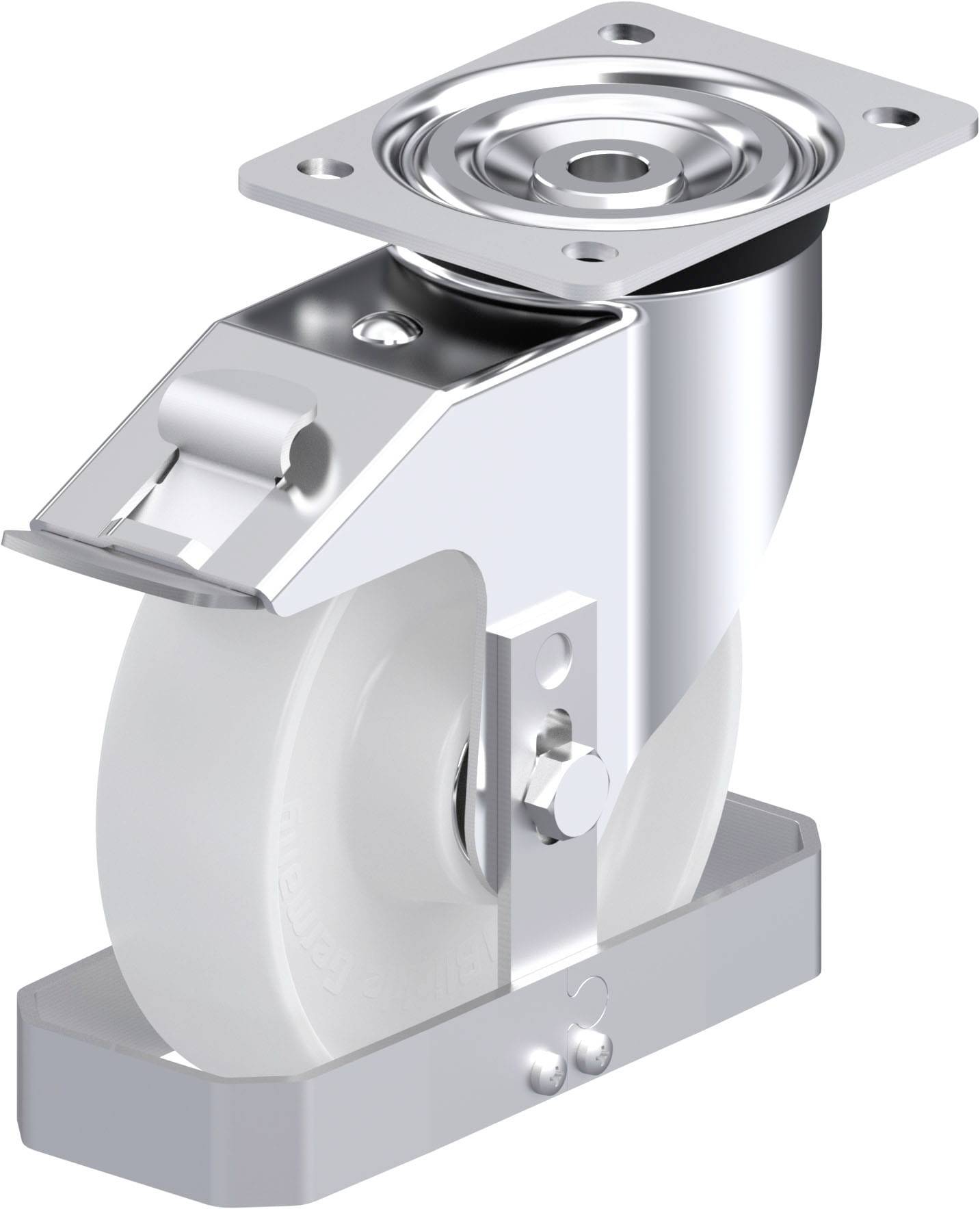 Blickle 939800 L-PO 175K-FI-FS Acéllemez forgógörgő KerékØ: 175 mm Teherbírás (max.): 400 kg 1 db